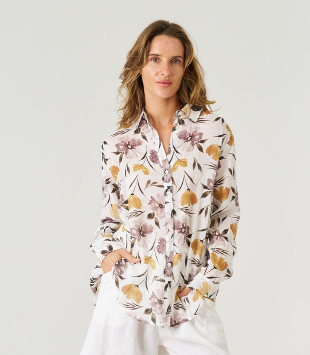 Asta Latte Print Shirt