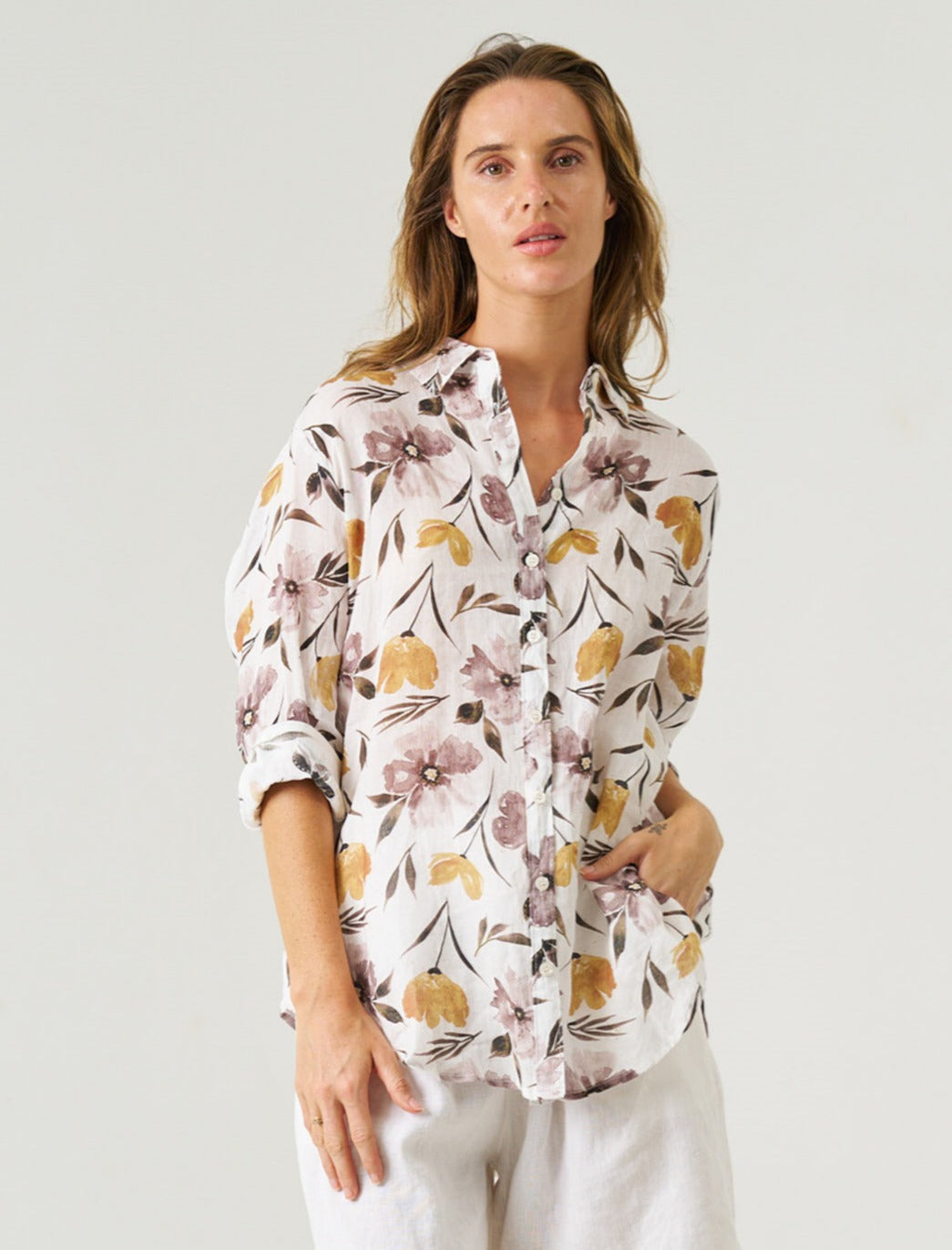 Asta Latte Print Shirt