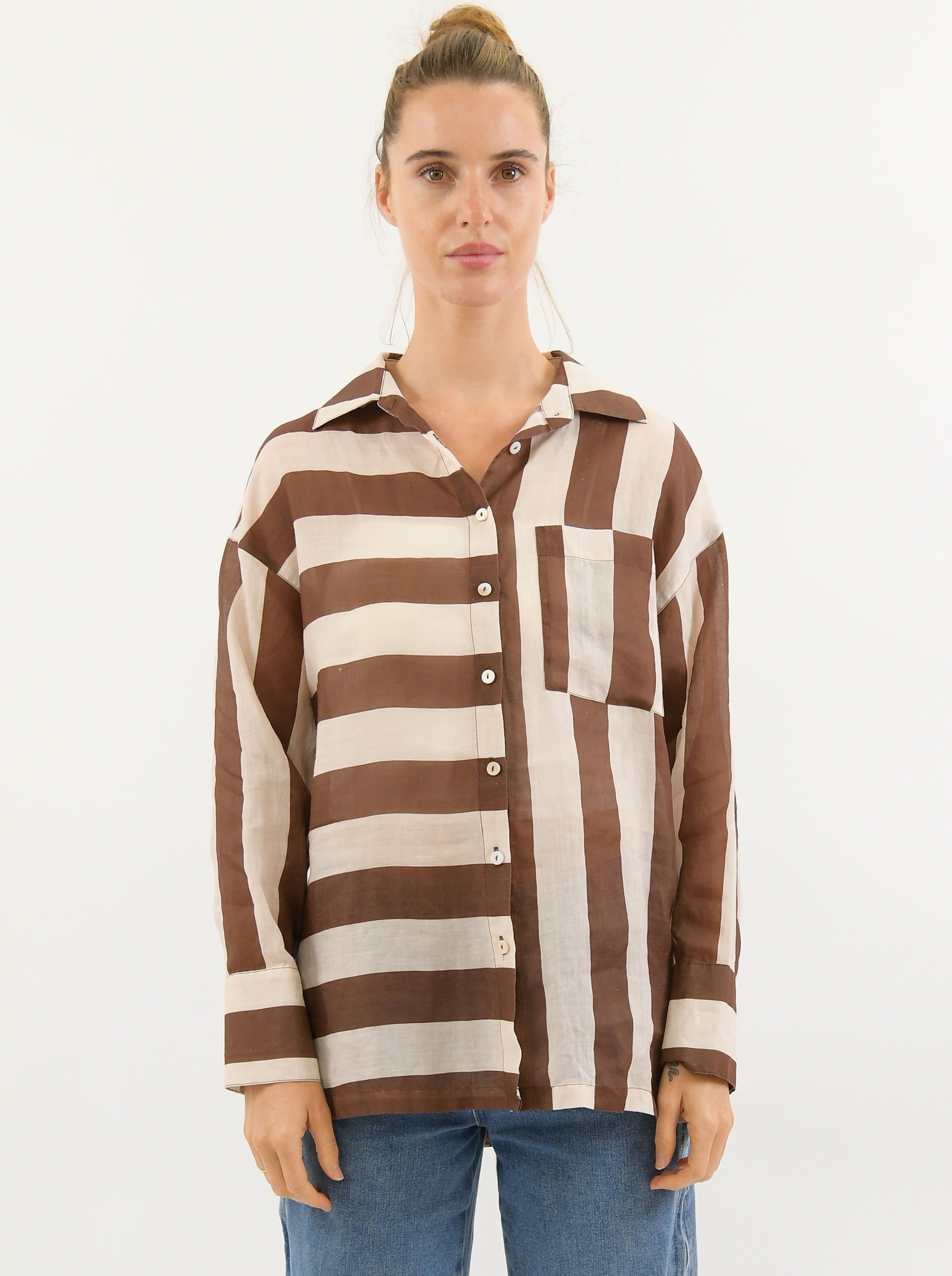 Faye Worthier Striped Linen Shirt