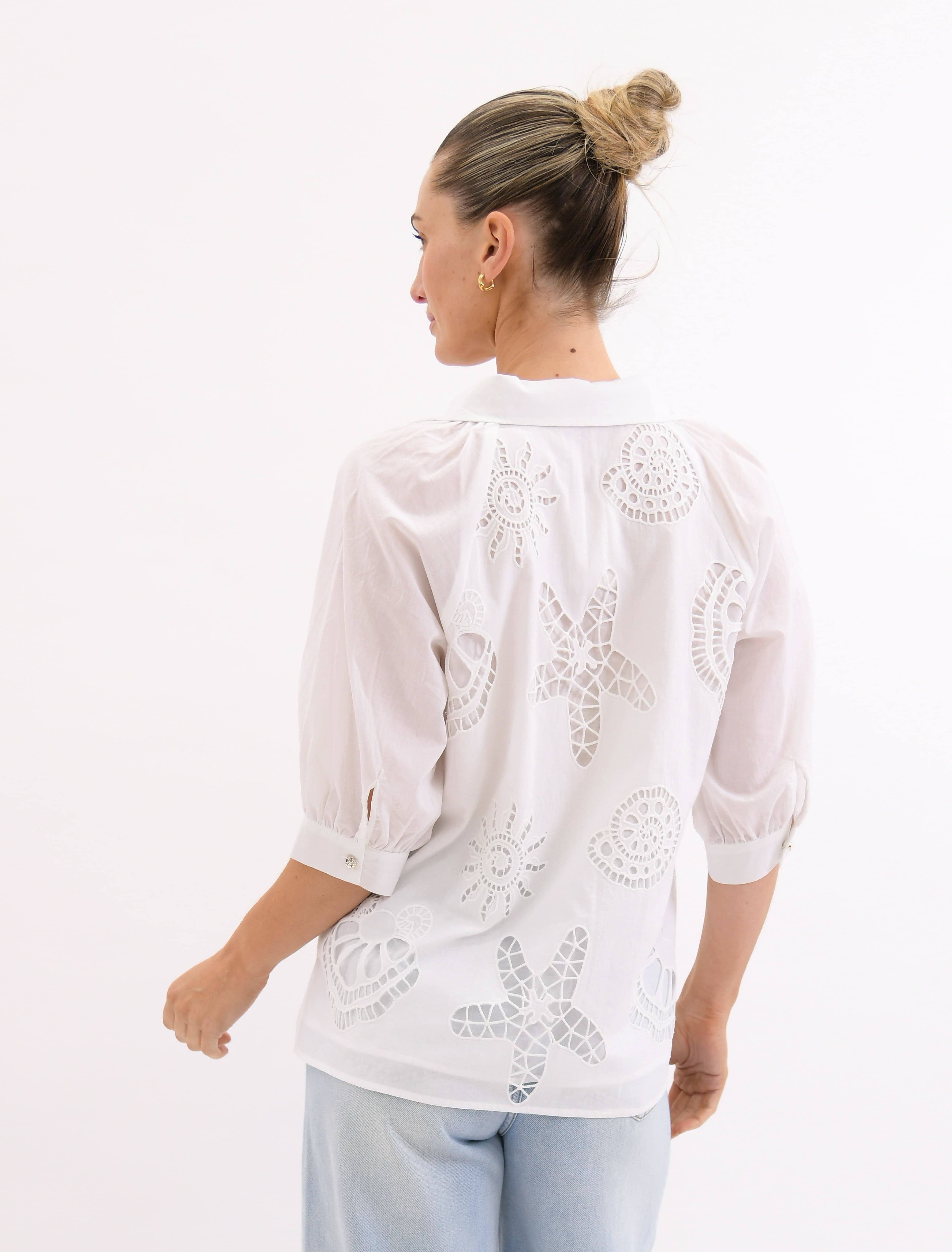 Elara Cotton Embroidered Shirt