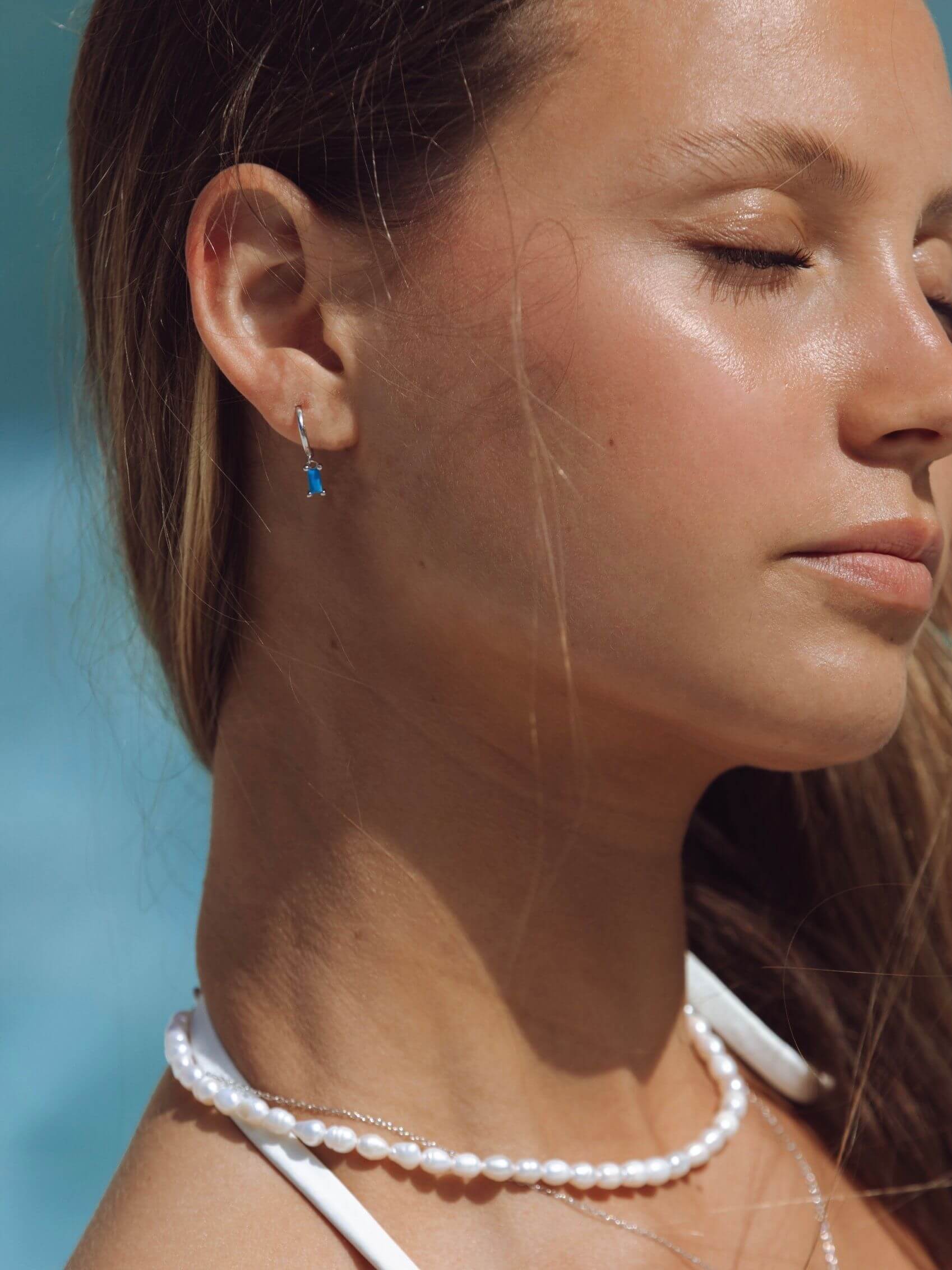 Oceana Hoops in Sterling Silver