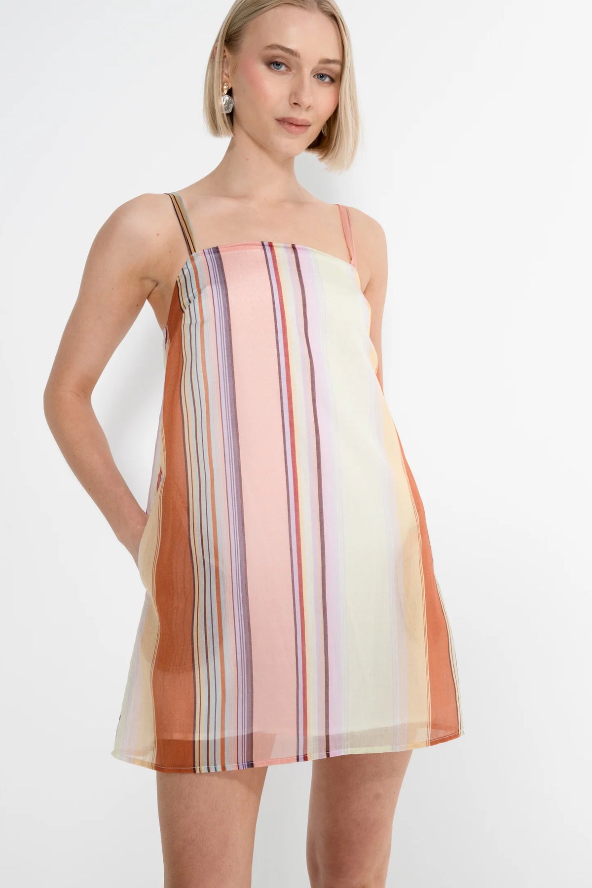Sorbet Stripe Mini Dress