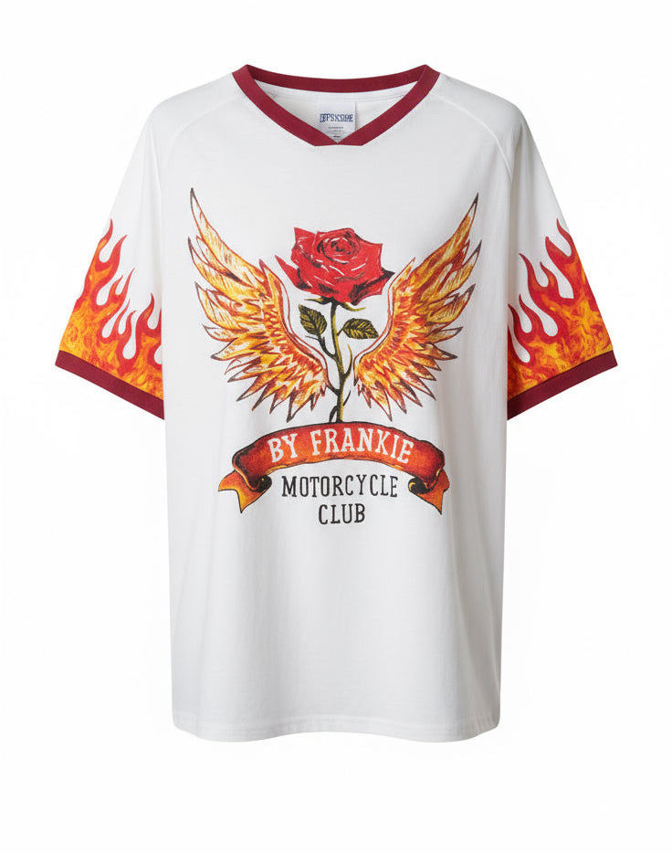 Motorcycle Club By Frankie Tee White