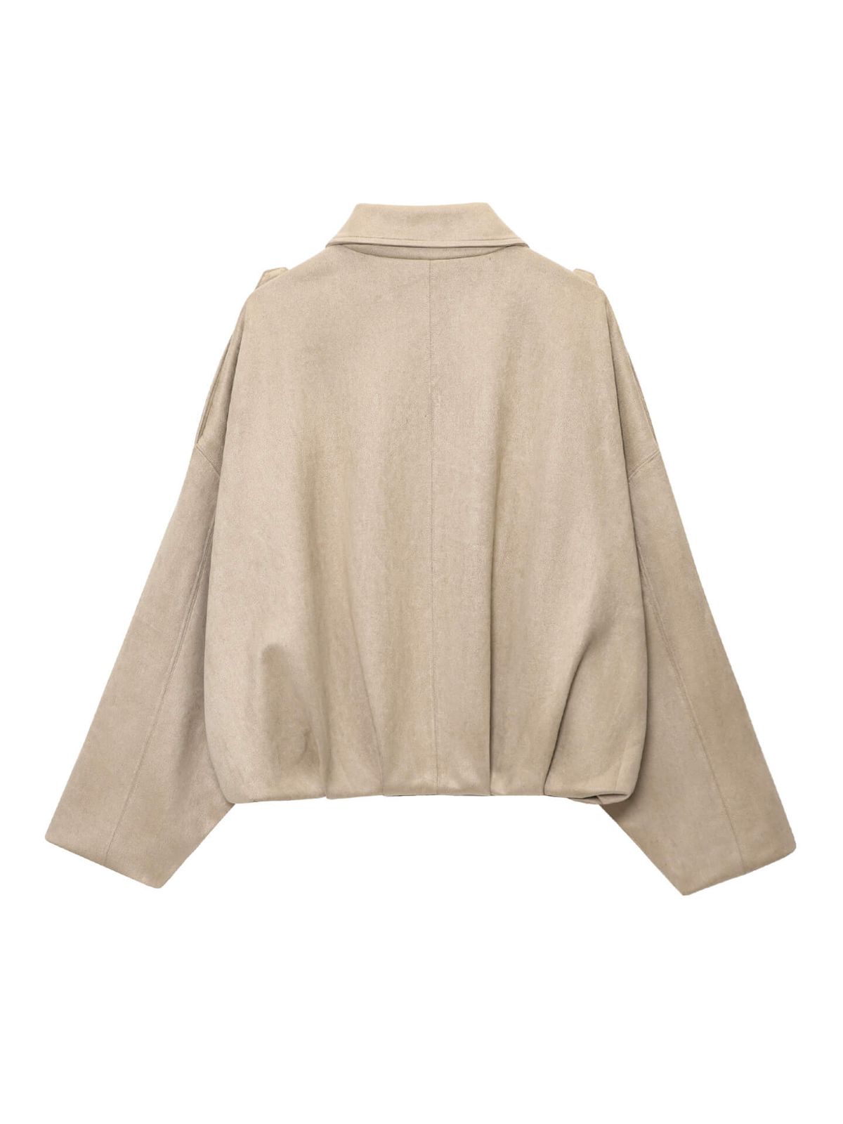 Juni Suede Bomber Jacket Beige