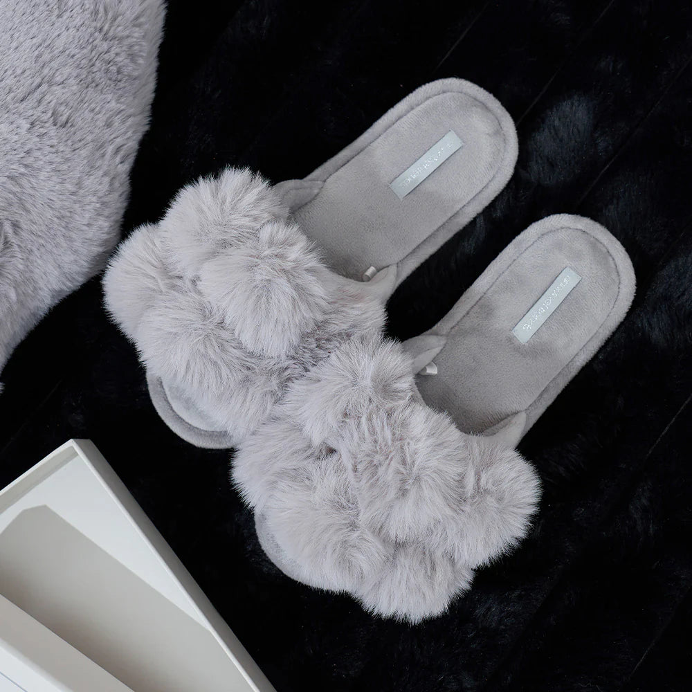 Pom Pom Slippers - Cosy Luxe