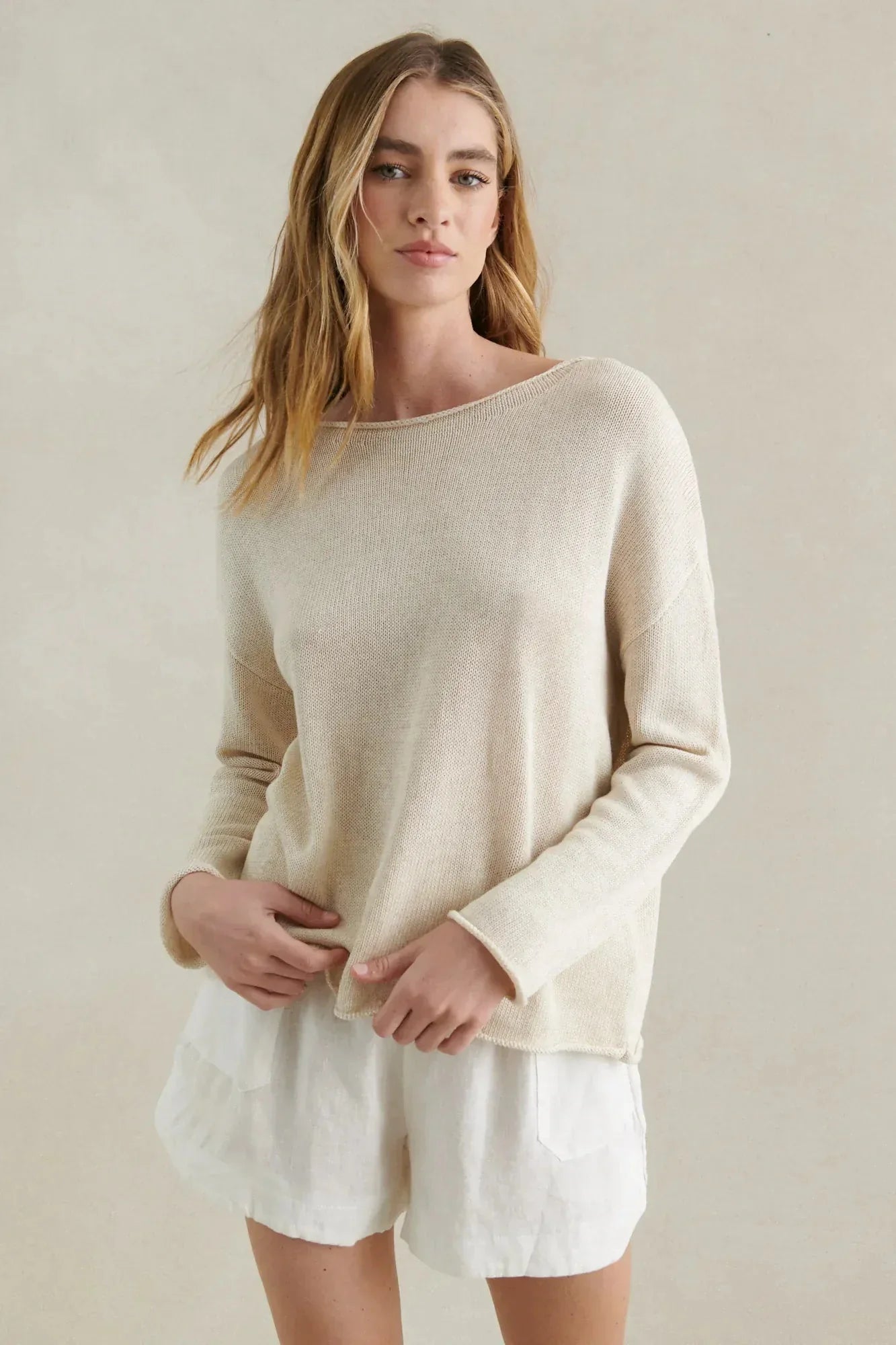 Spring Knit Long Sleeve Top