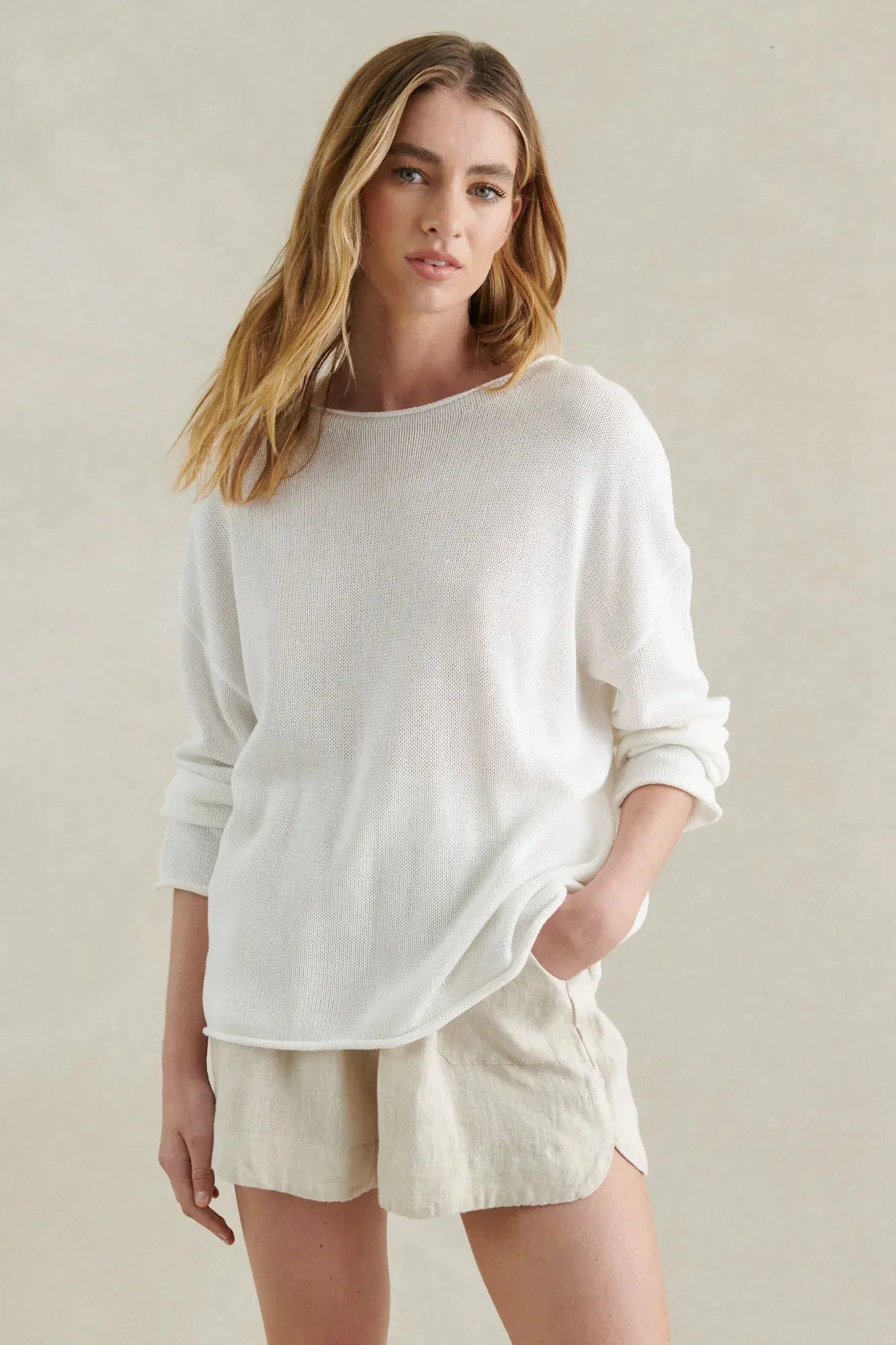Spring Knit Long Sleeve Top