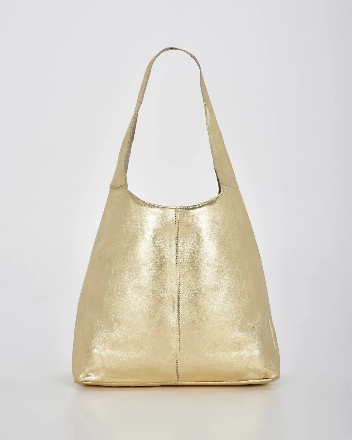 Lynx Gold Metallic Leather Hobo Bag