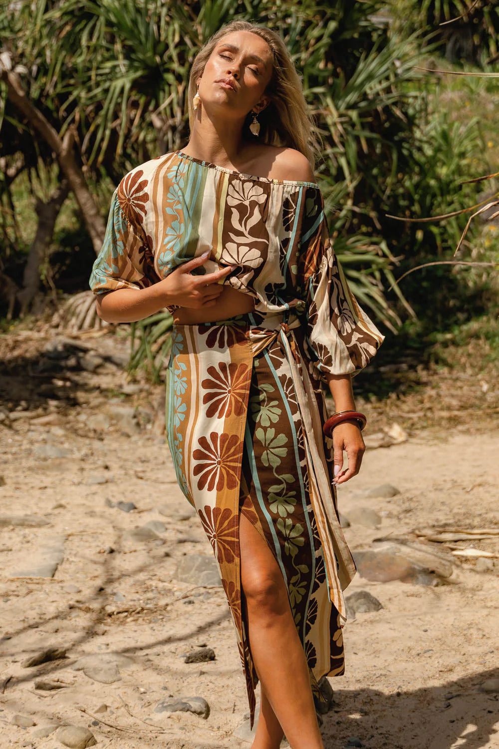 Cacao Mist Zia Wrap Skirt