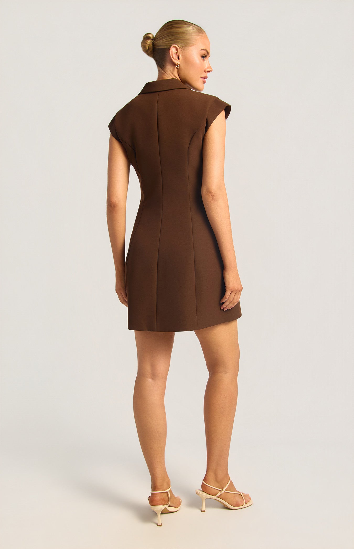 Paige Gold Button Dress Expresso