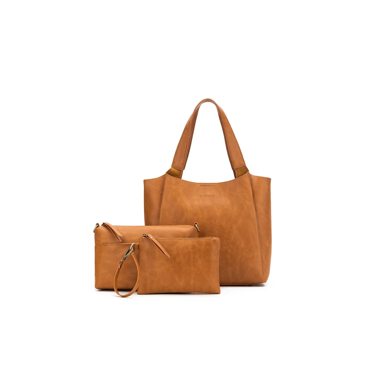 Mini Evelyn Tan Set of 3 Hobo Tote Set