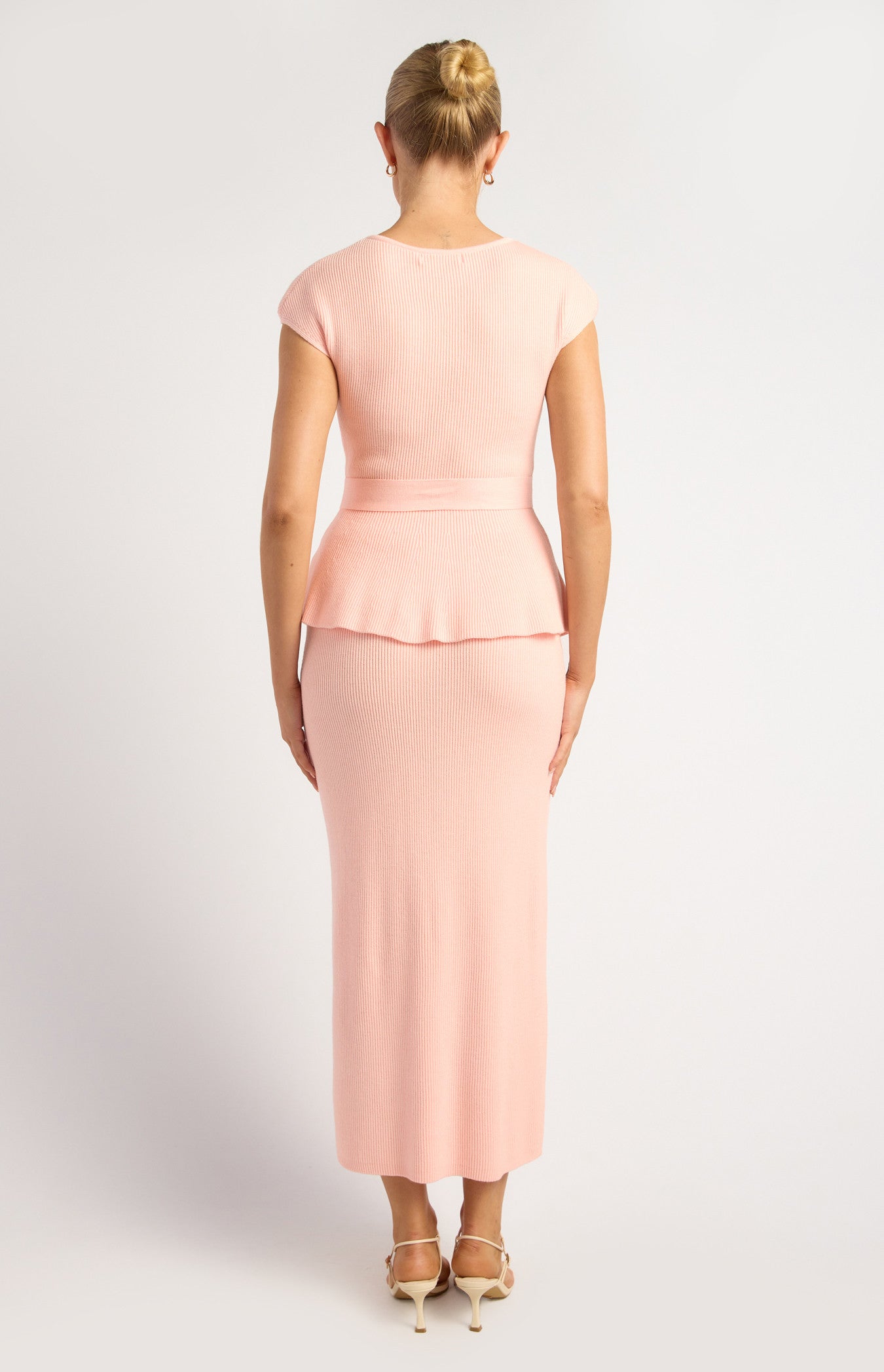 Imogen 2 Piece Knit Top & Skirt Set Blush