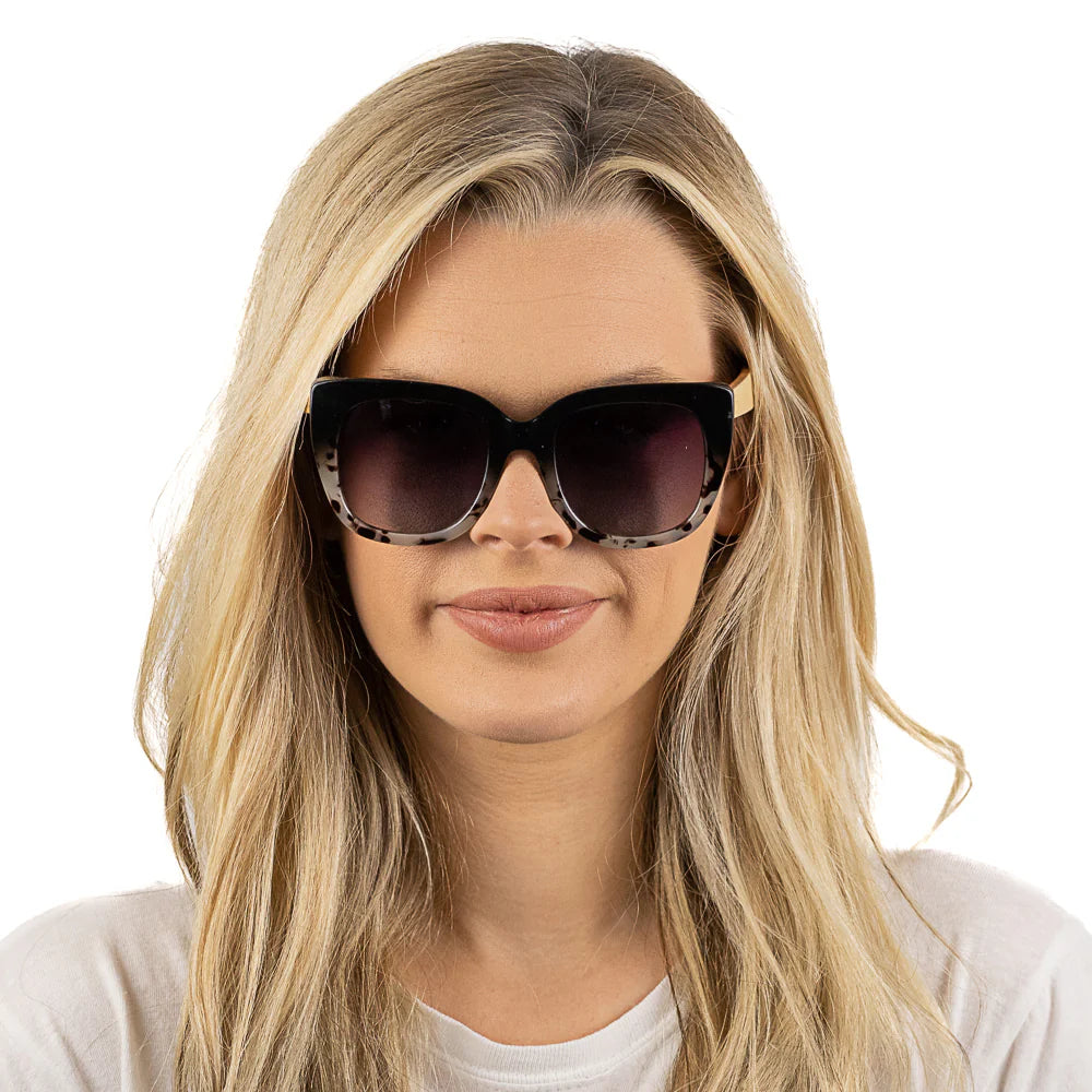 SOEK RIVIERA BLACK/IVORY SUNGLASSES