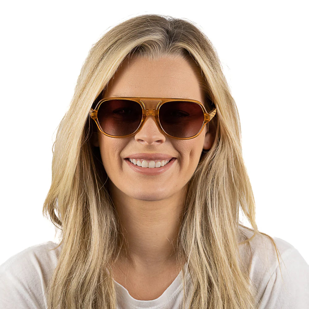 BILLY Clear Brown Sunglasses