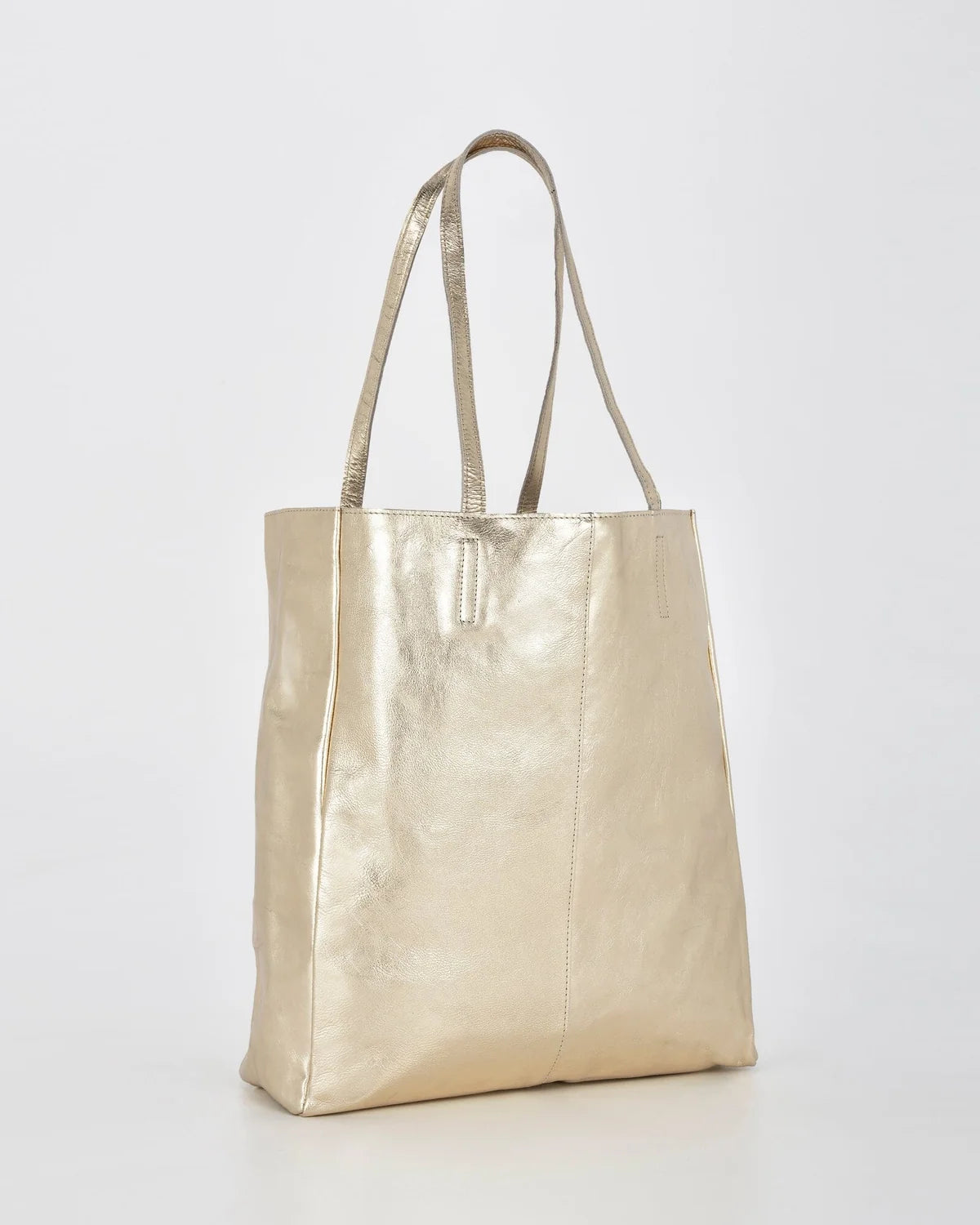 Venus Leather Metallic Hobo - Champagne