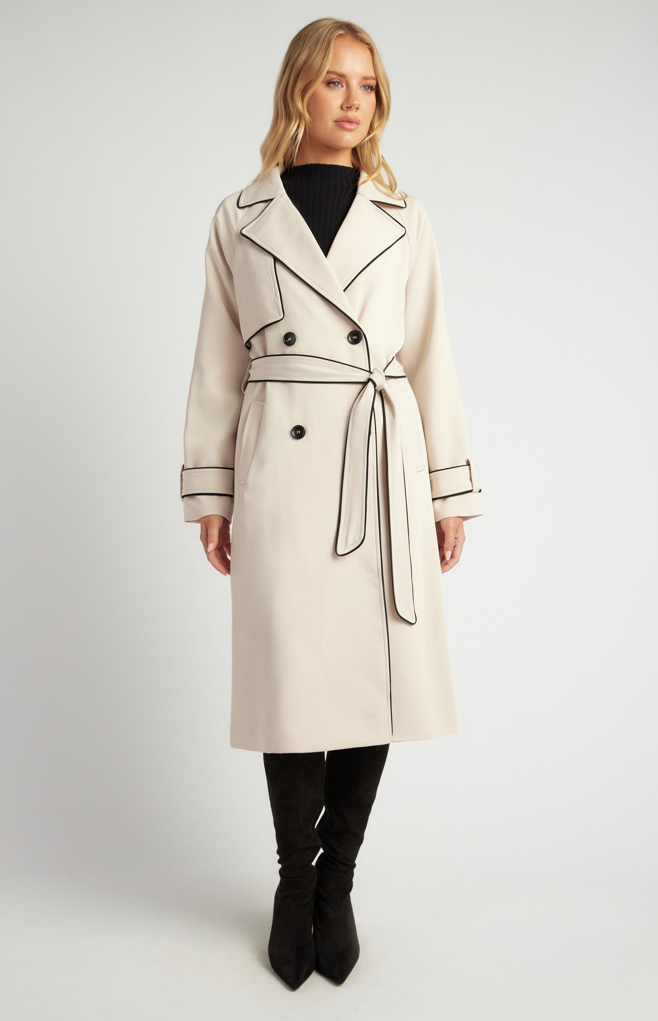 Byron Longline Trench Coat Beige