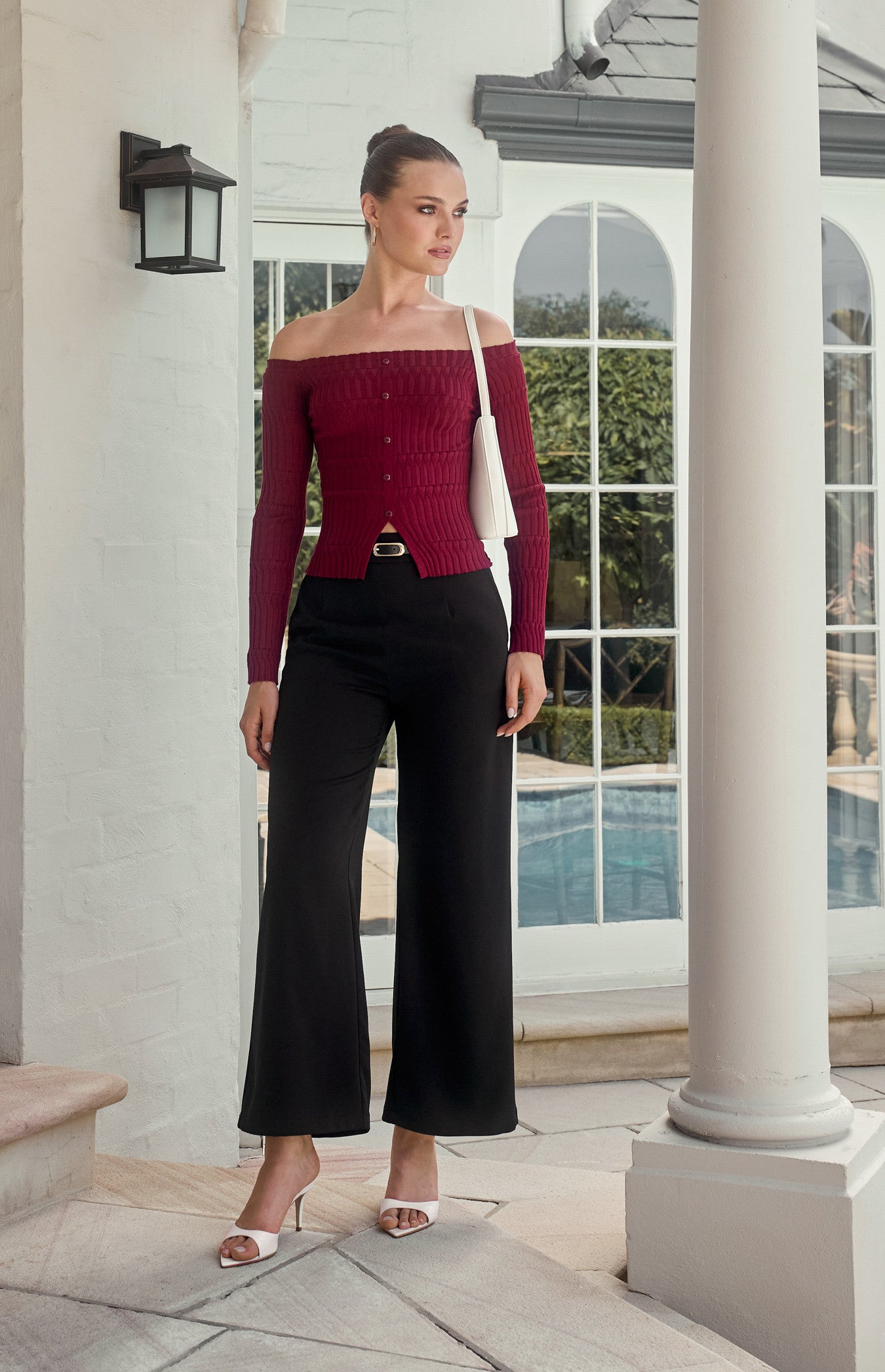 Off Shoulder Knit Top