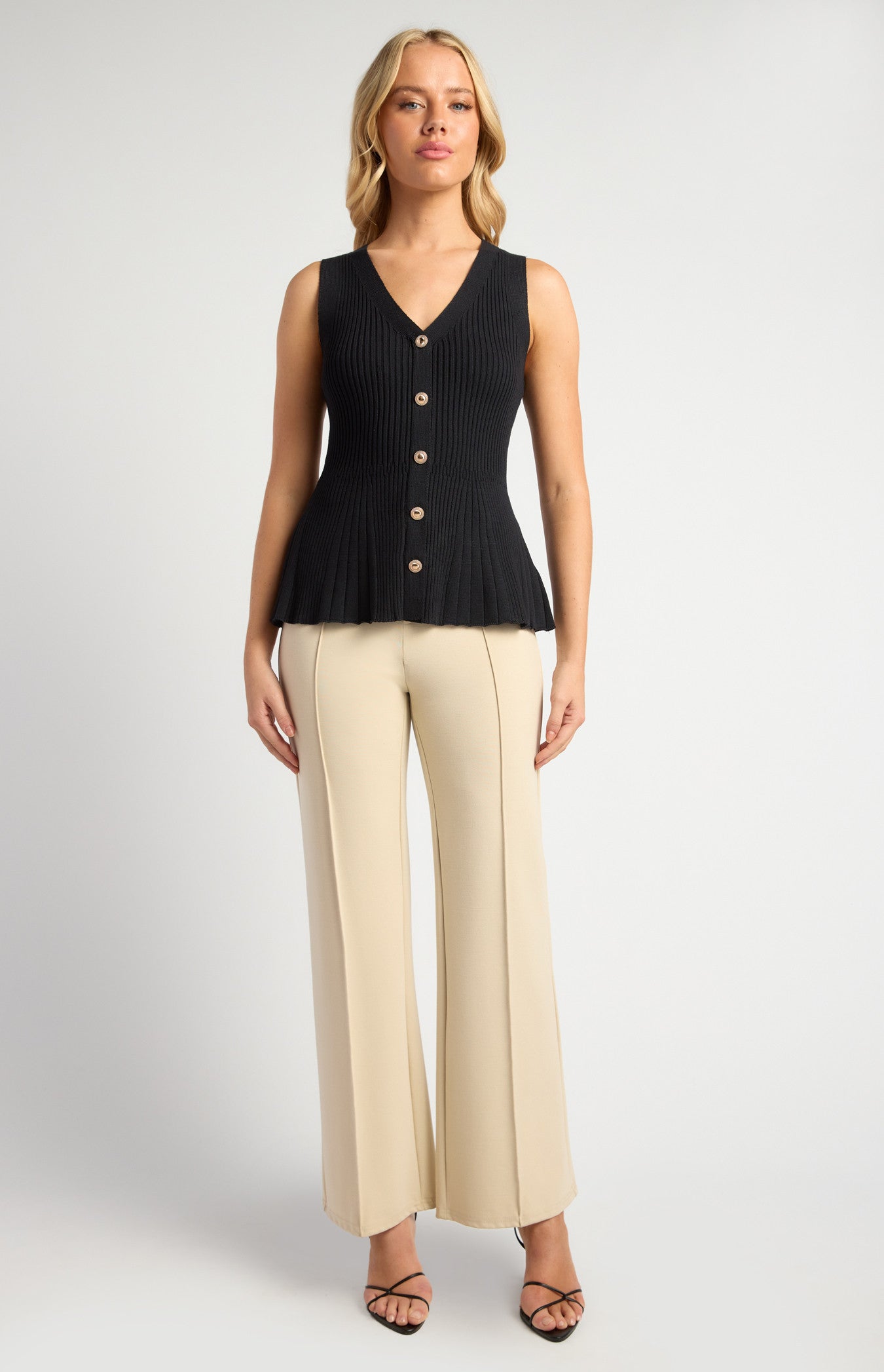 Sachi Knit Vest Black