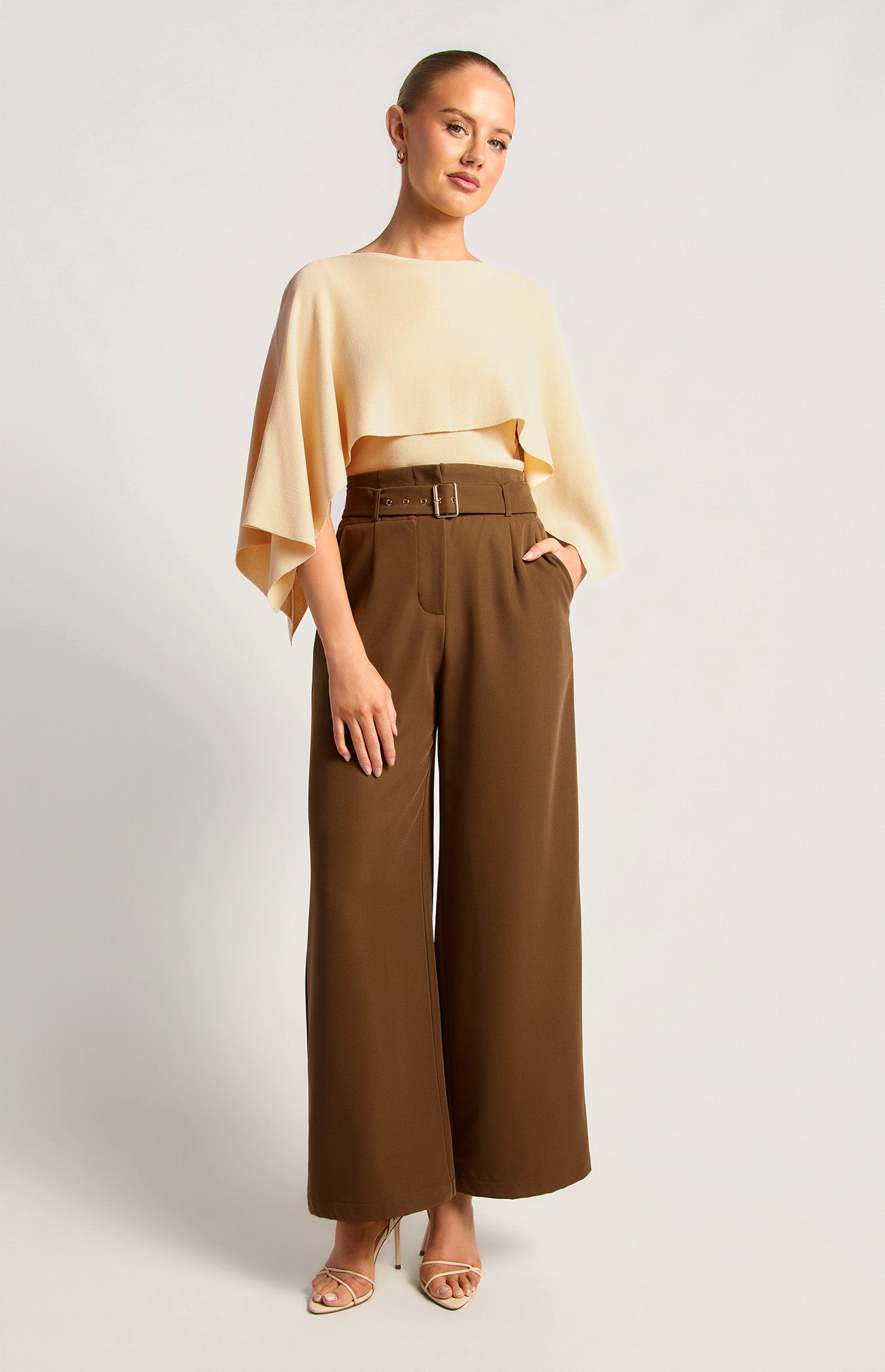 Pia Wide Leg Pants Chocolate