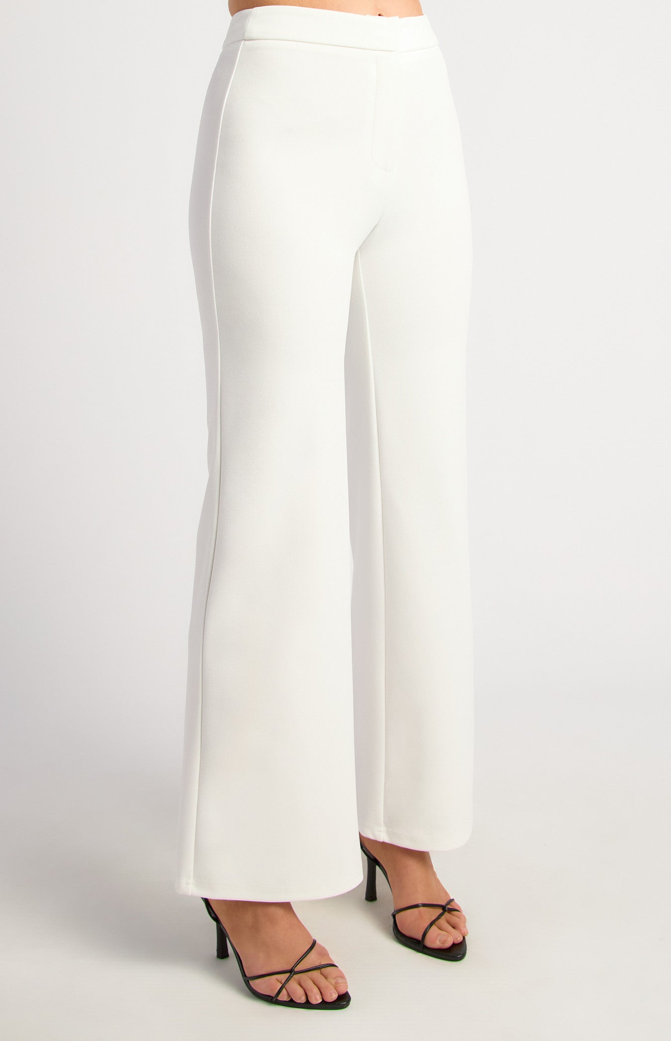 Winnie Stretch Jersey High Waisted Pant White