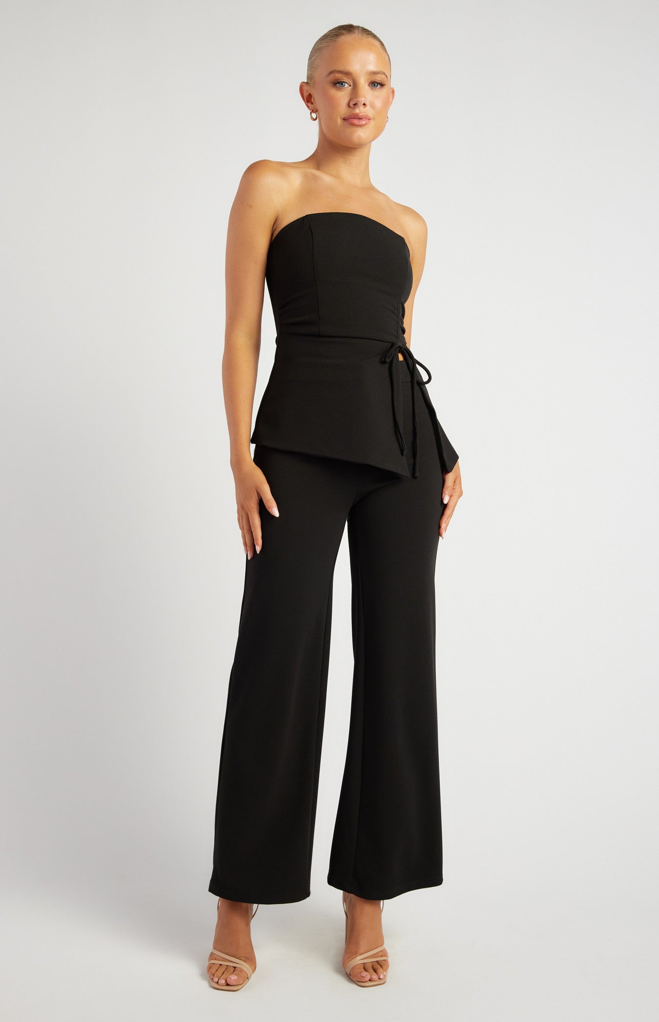 Winnie Stretch Jersey High Waisted Pant Black