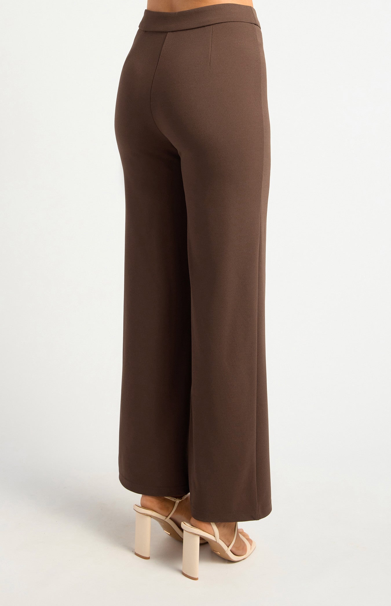 Winnie Stretch Jersey High Waisted Pant Chocolate