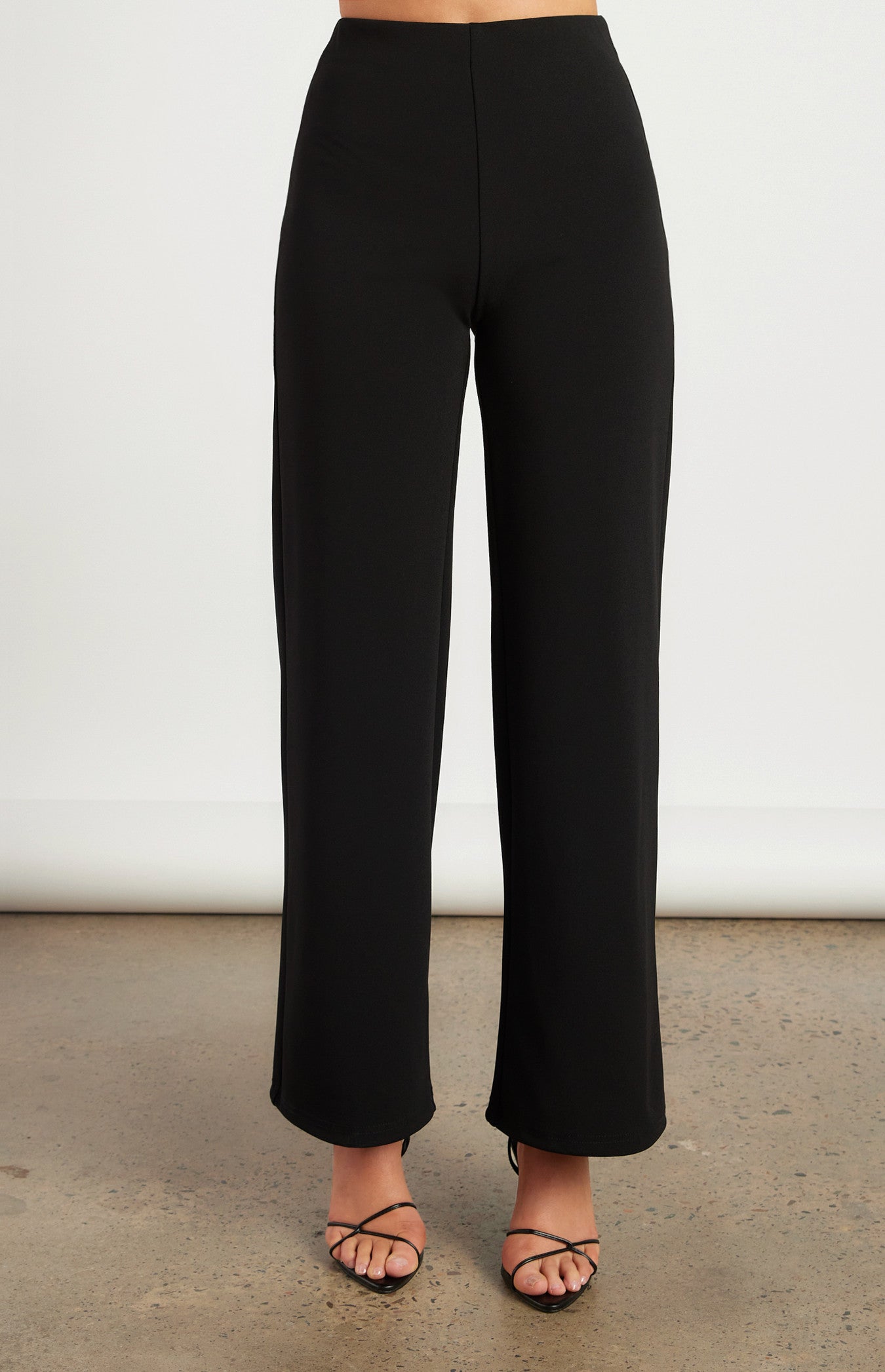 High Waisted Jersey Pants with Zip