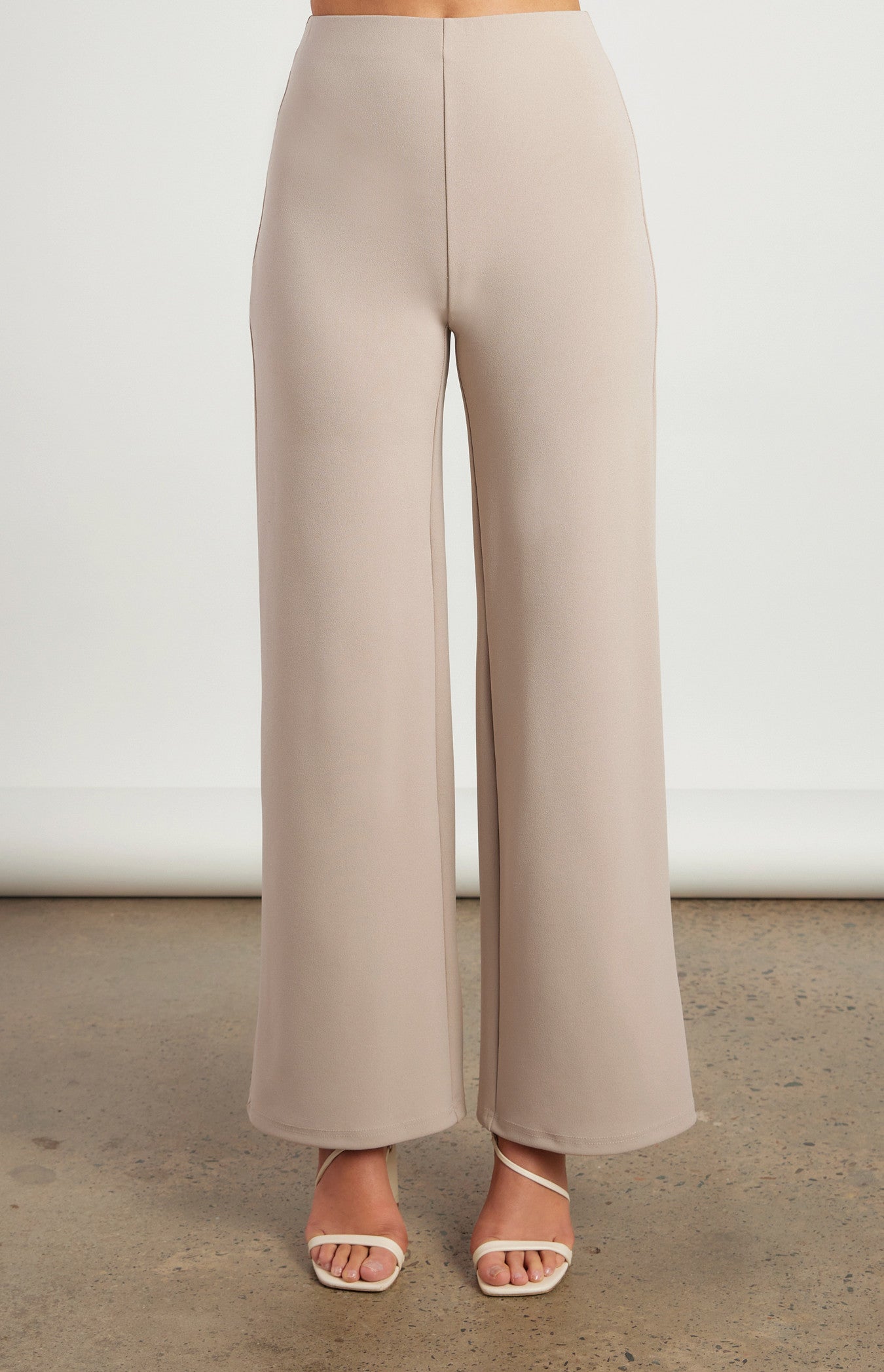 High Waisted Jersey Pants with Zip
