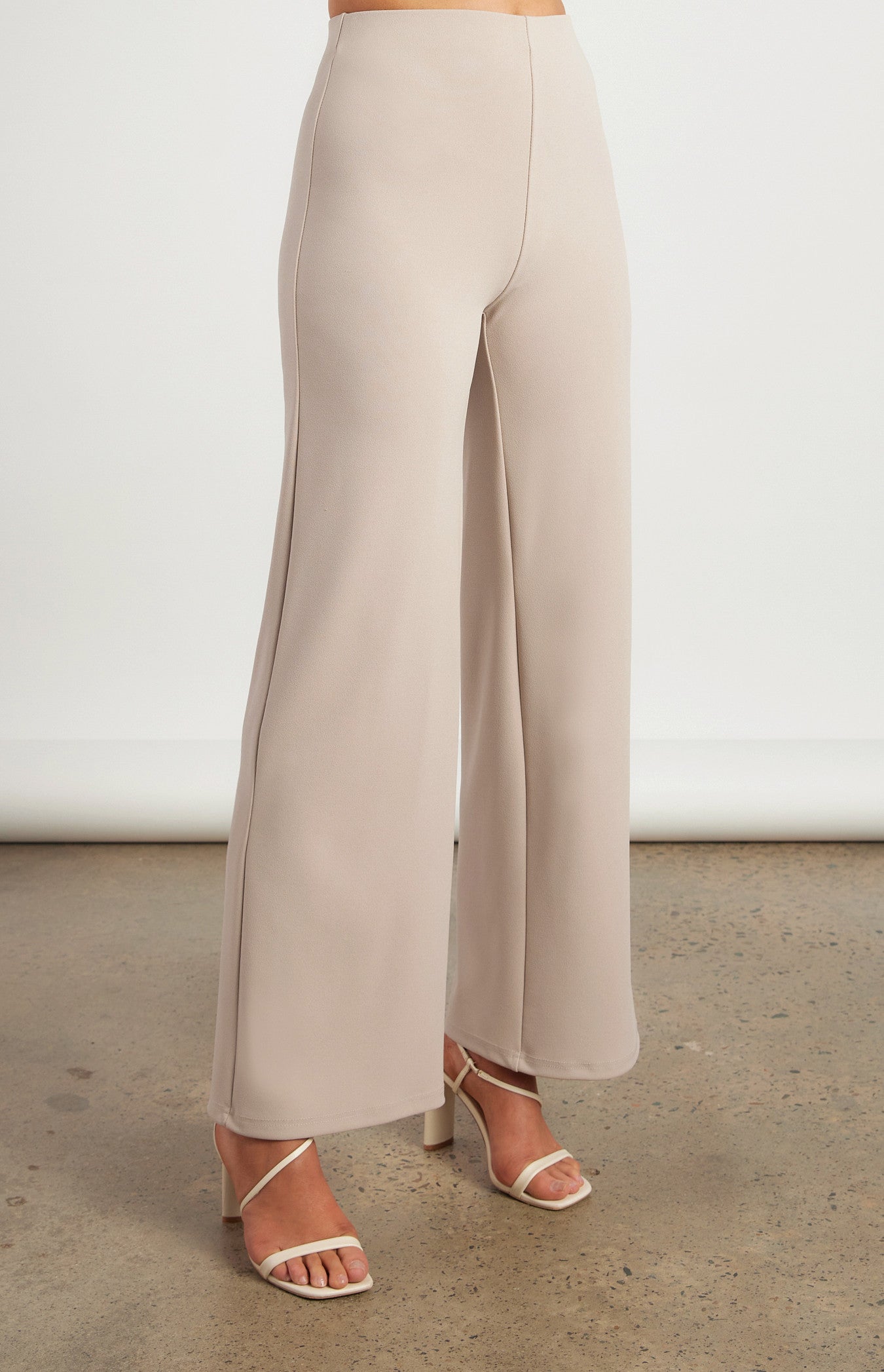 High Waisted Jersey Pants with Zip