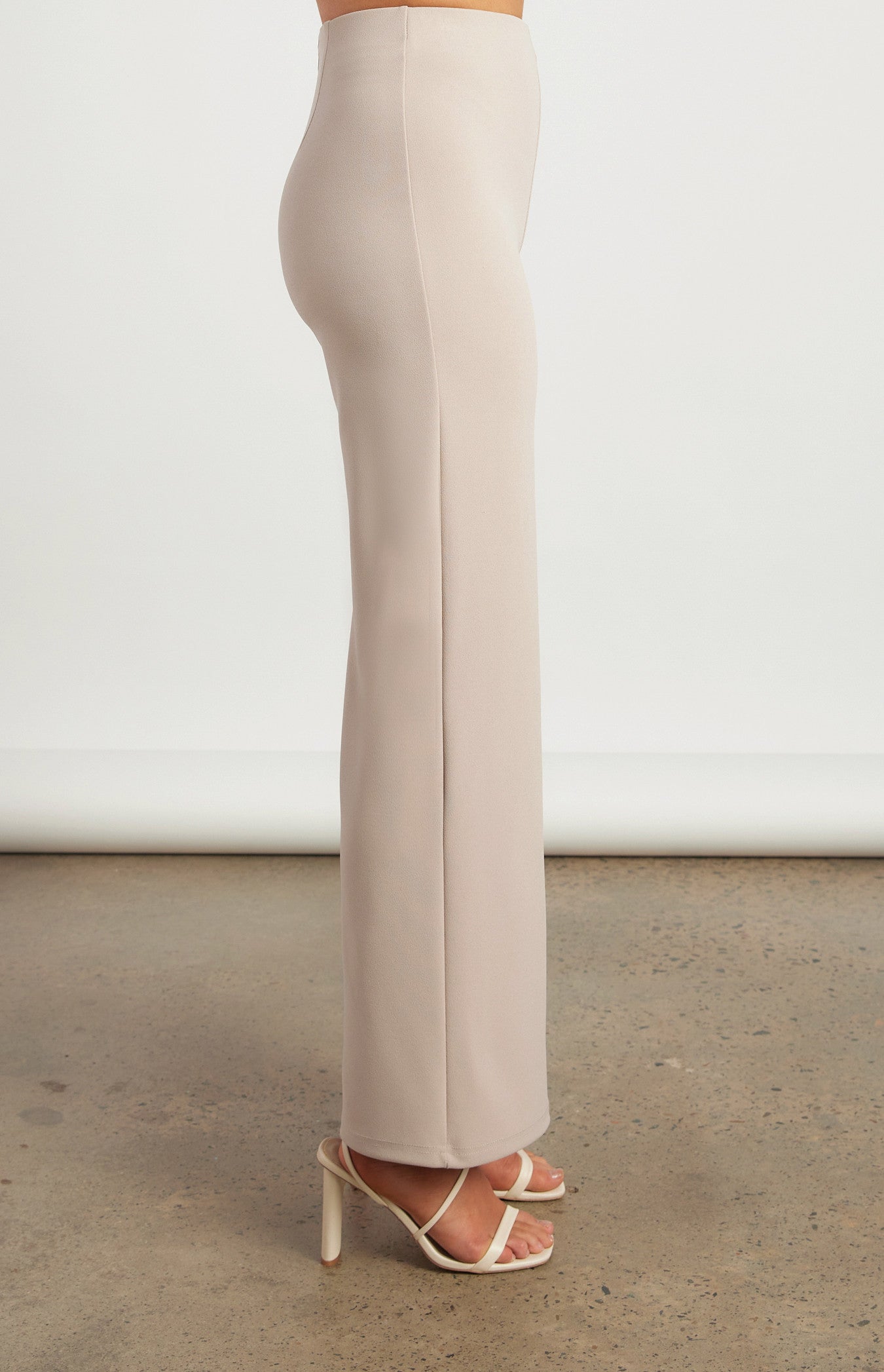 High Waisted Jersey Pants with Zip