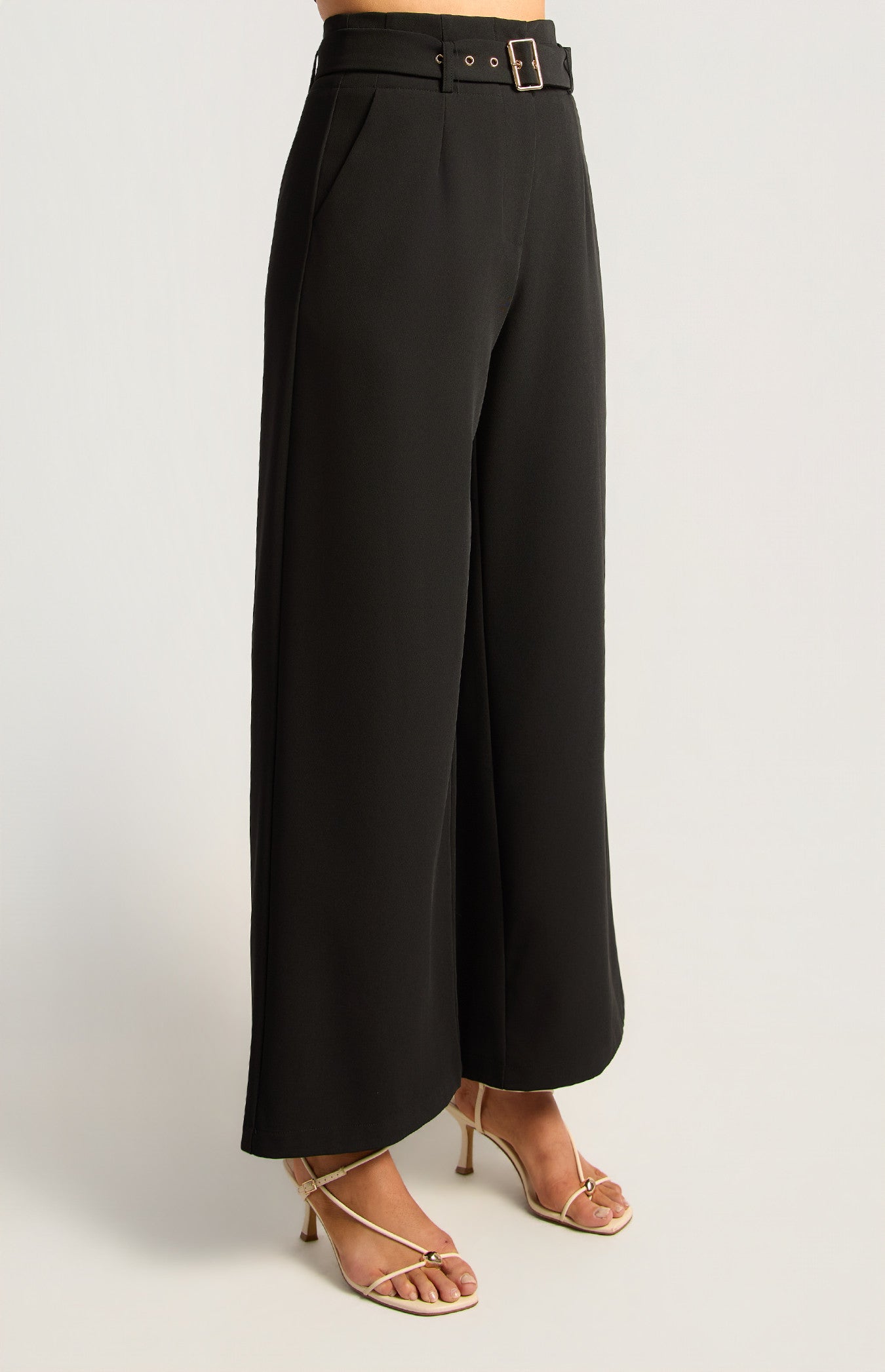 Pia Wide Leg Pants Black
