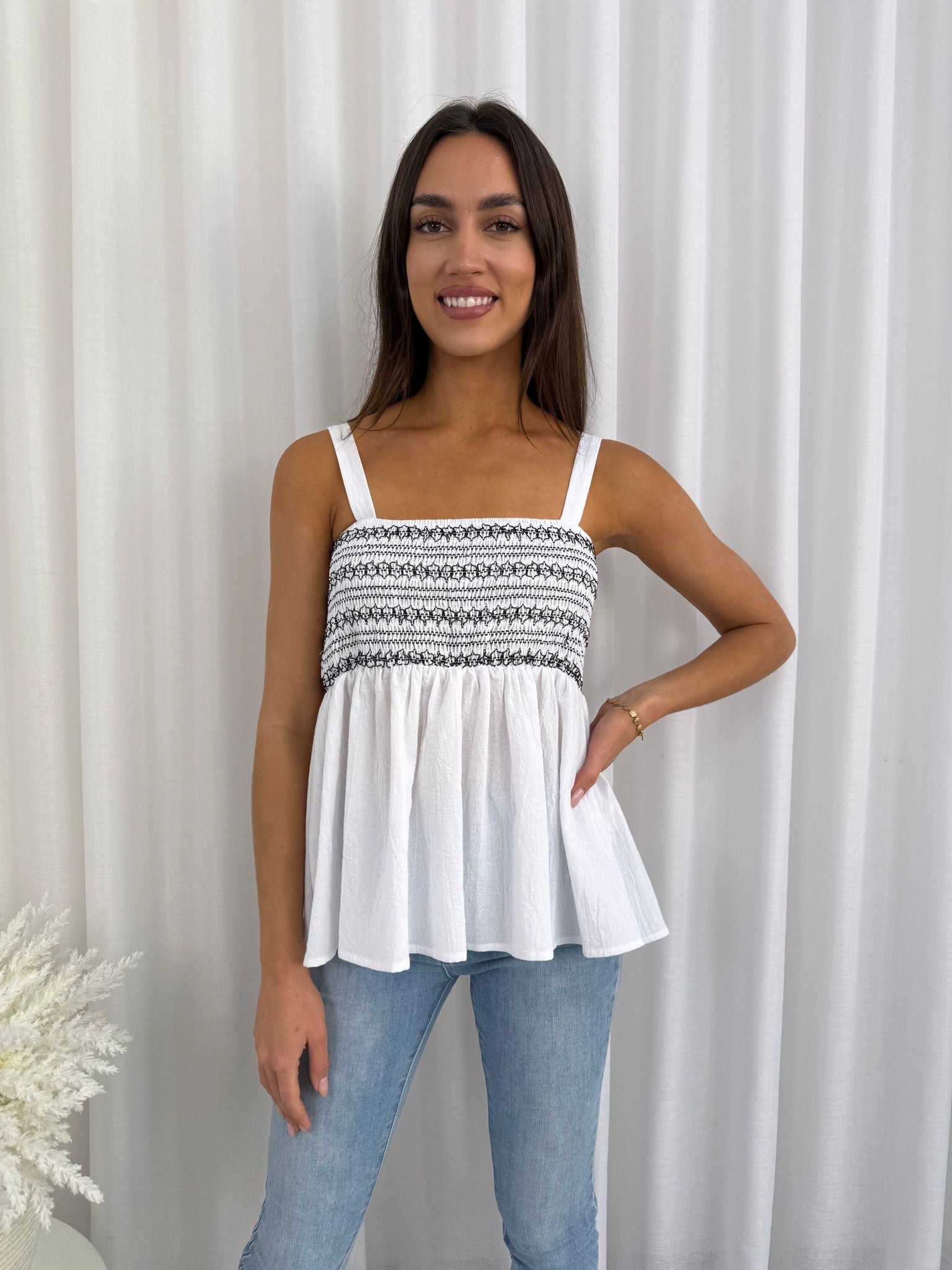 Lilah Shirred Top