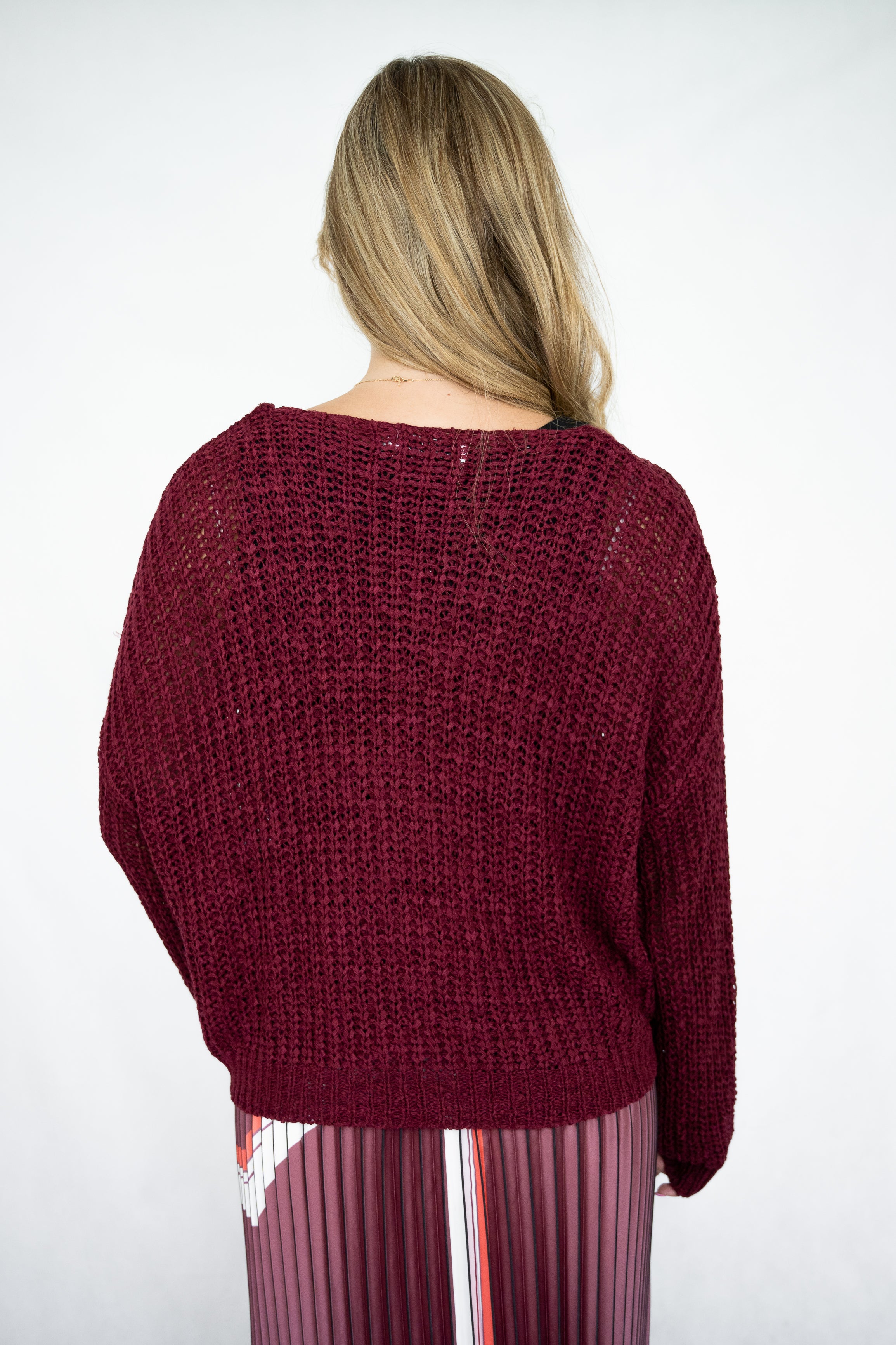 Yarn Burgandy Knit