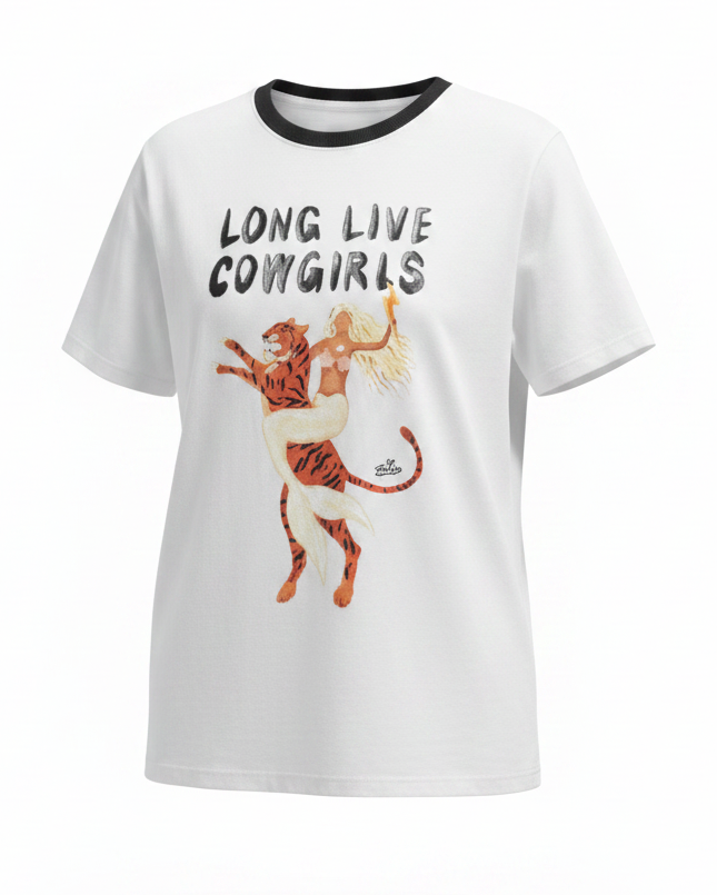 Long Live Cowgirls Tee White