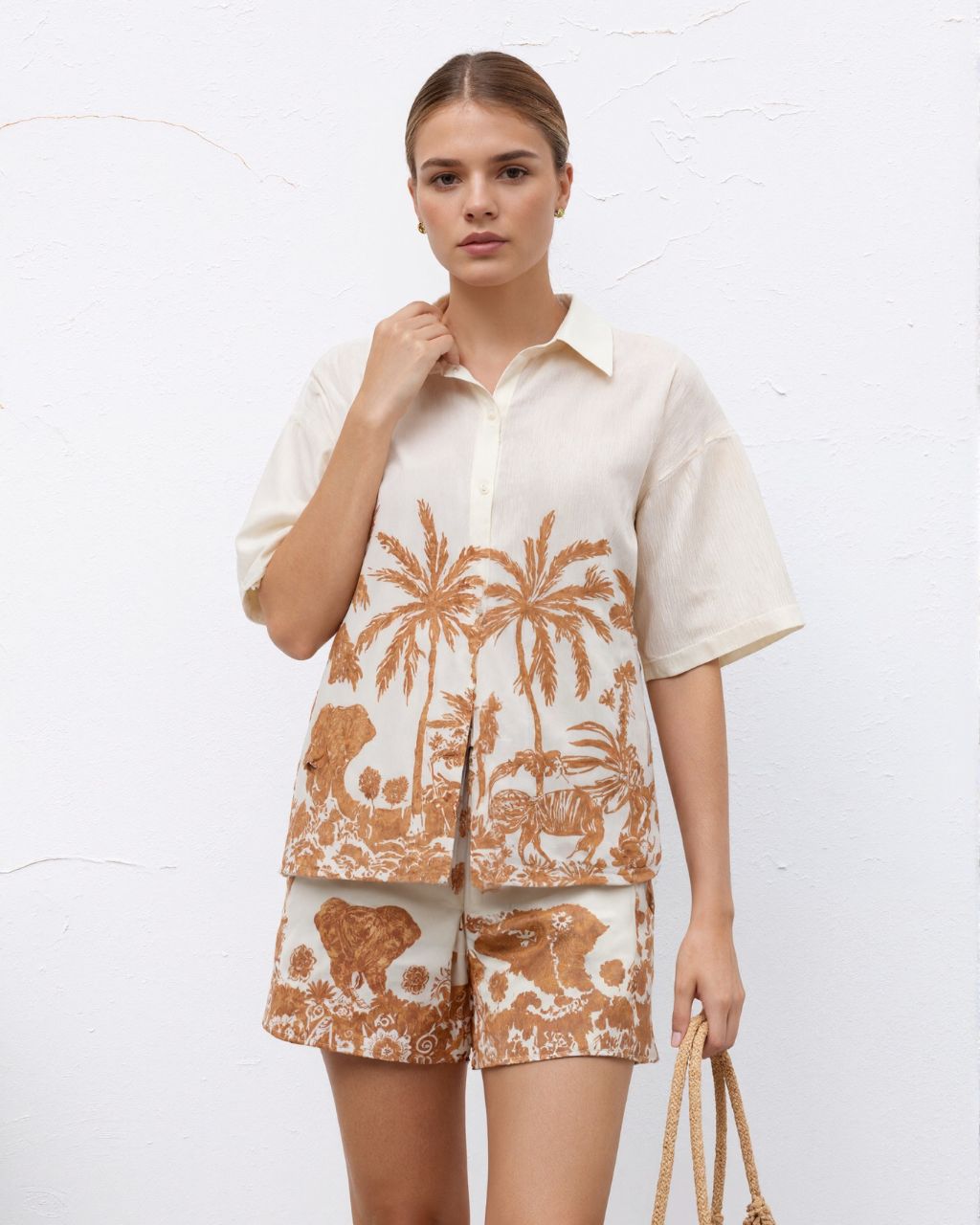 Giselle 2 Piece Shirt Short Set