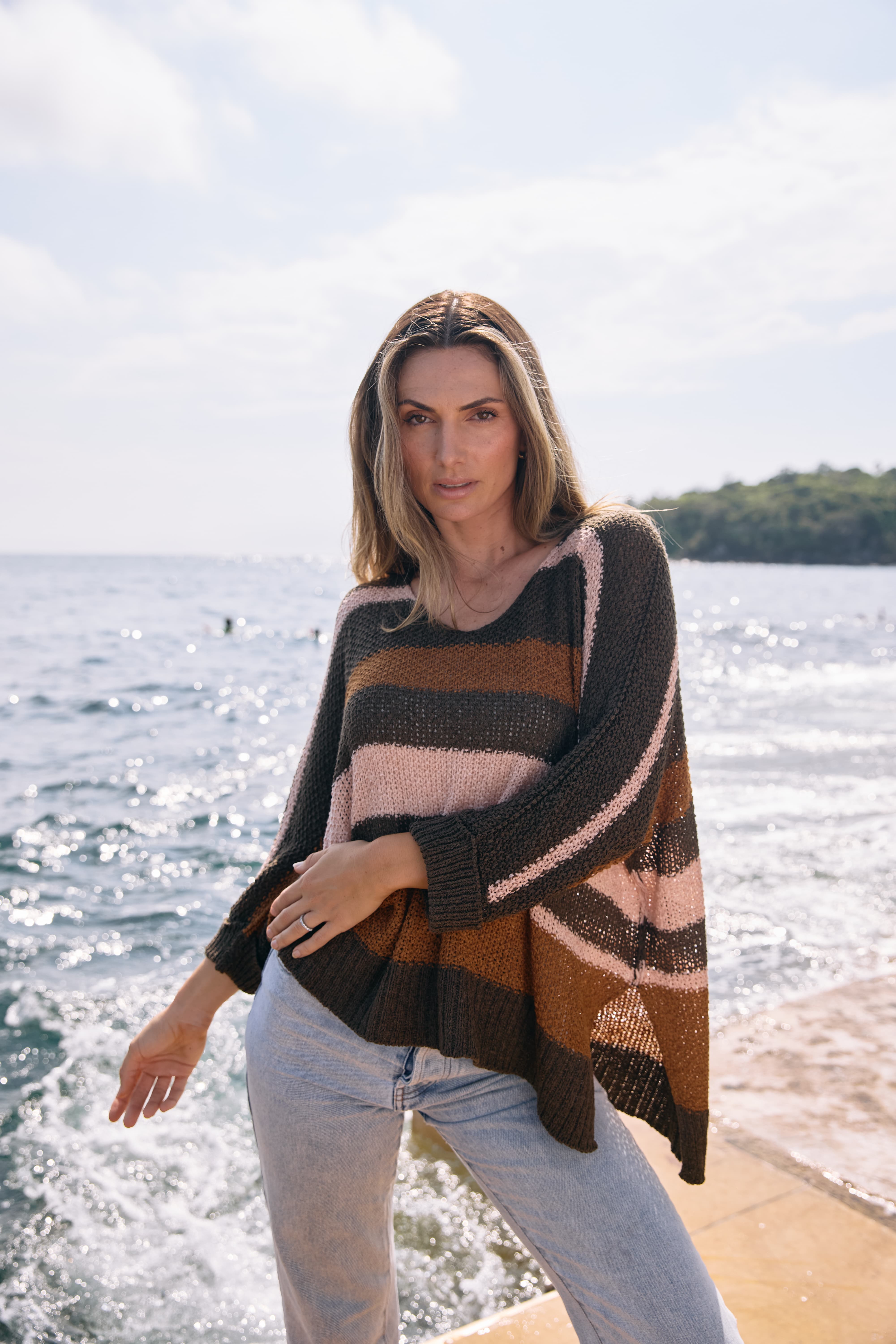 Emma Side-Split Knit Chocolate