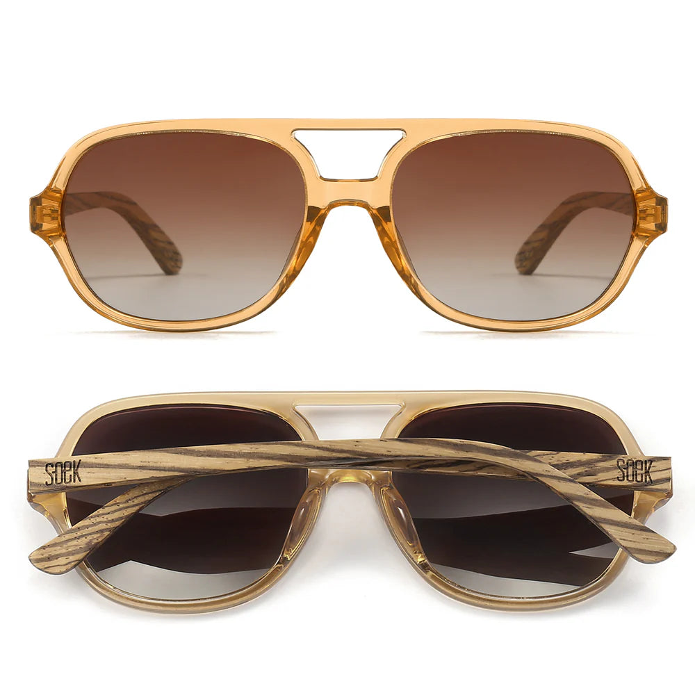 BILLY Clear Brown Sunglasses