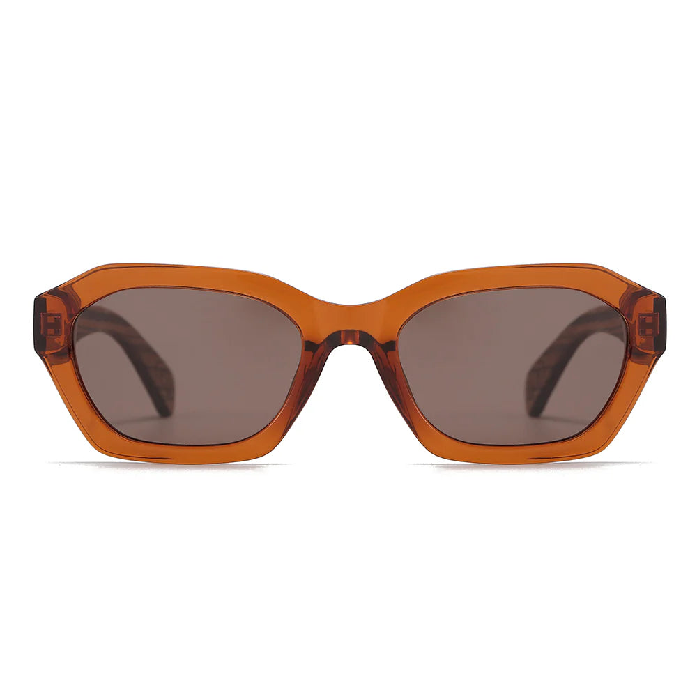SOEK STRAY Coffee Bean l Sunglasses l Brown Lens l Walnut Wood Arms