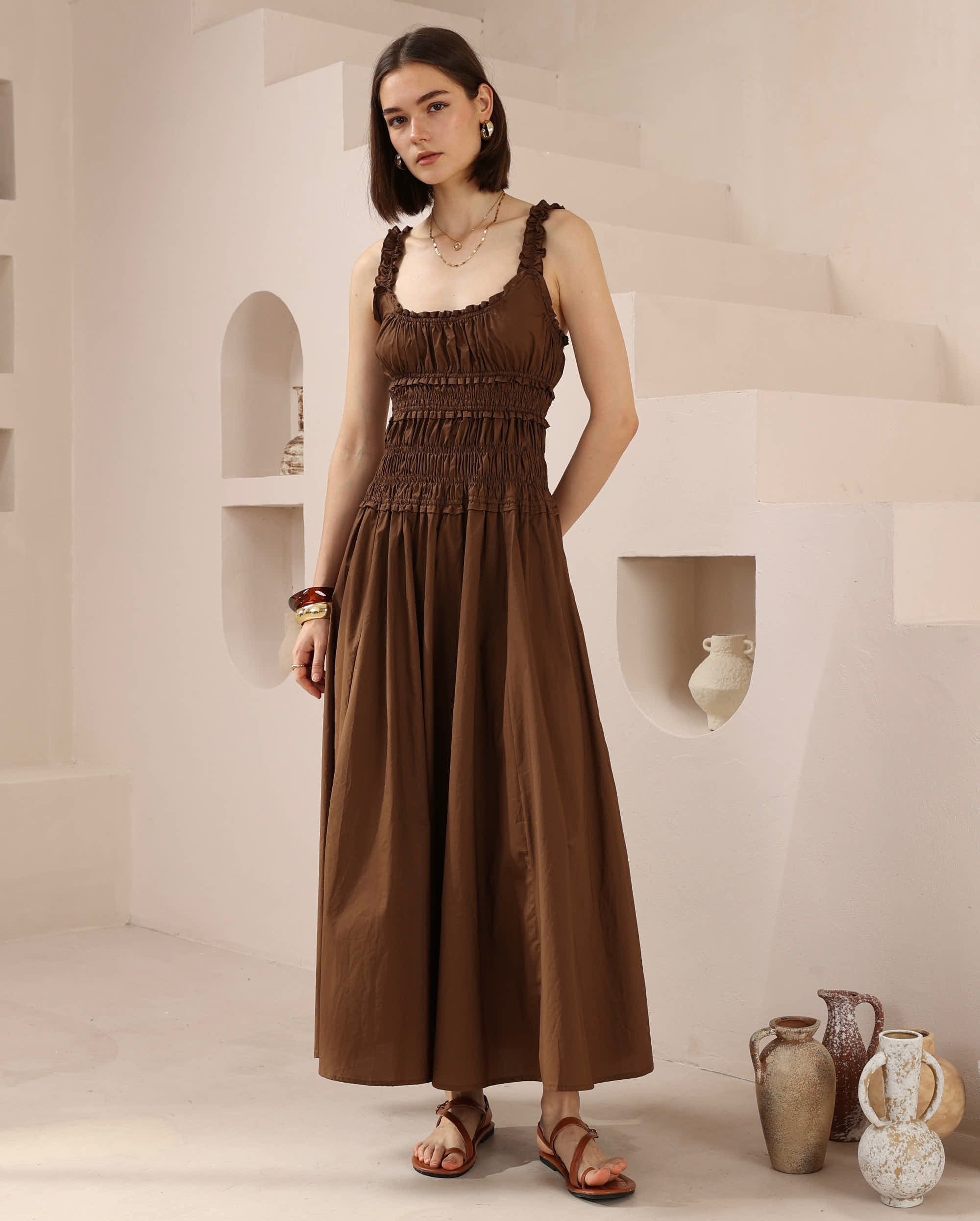 Bea Maxi Dress Chocolate