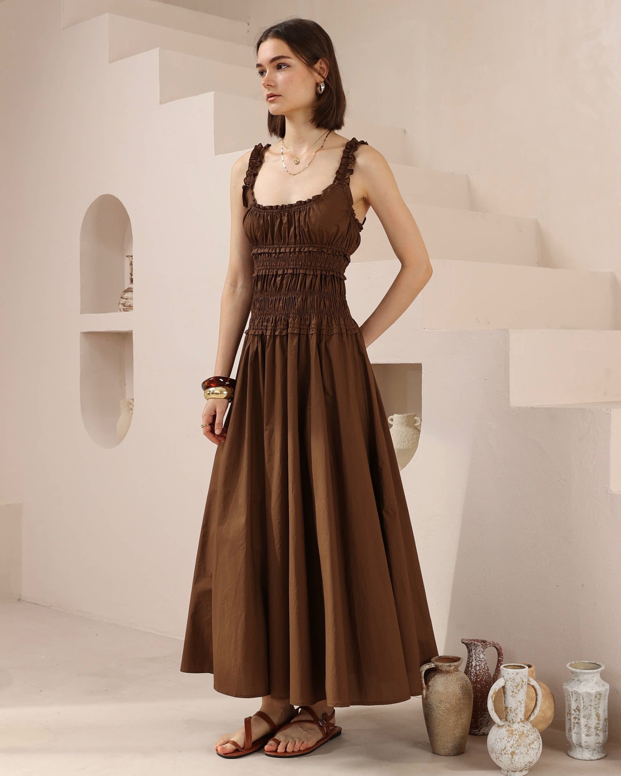 Bea Maxi Dress Chocolate