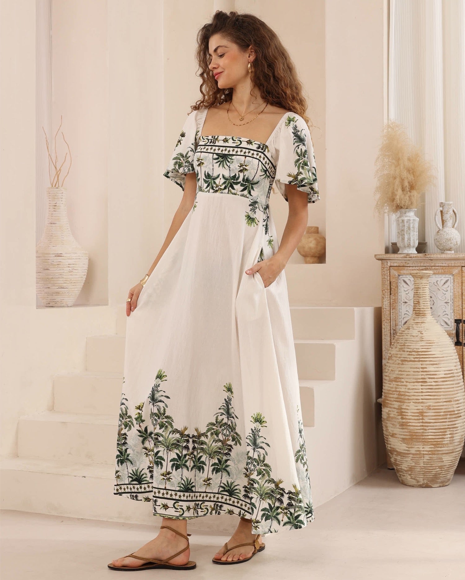 Haley Palms Maxi Dress