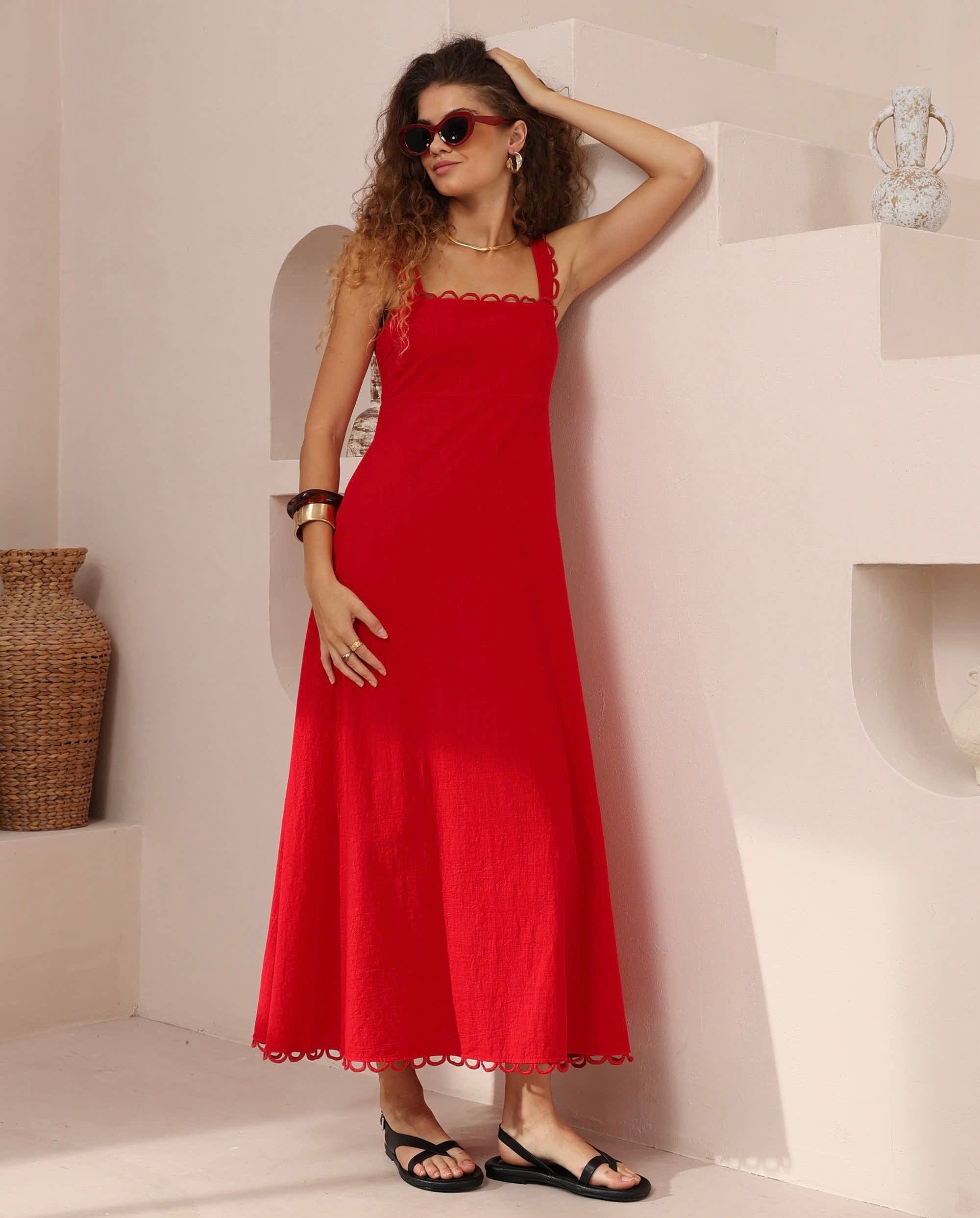 Sharri Maxi Dress Red