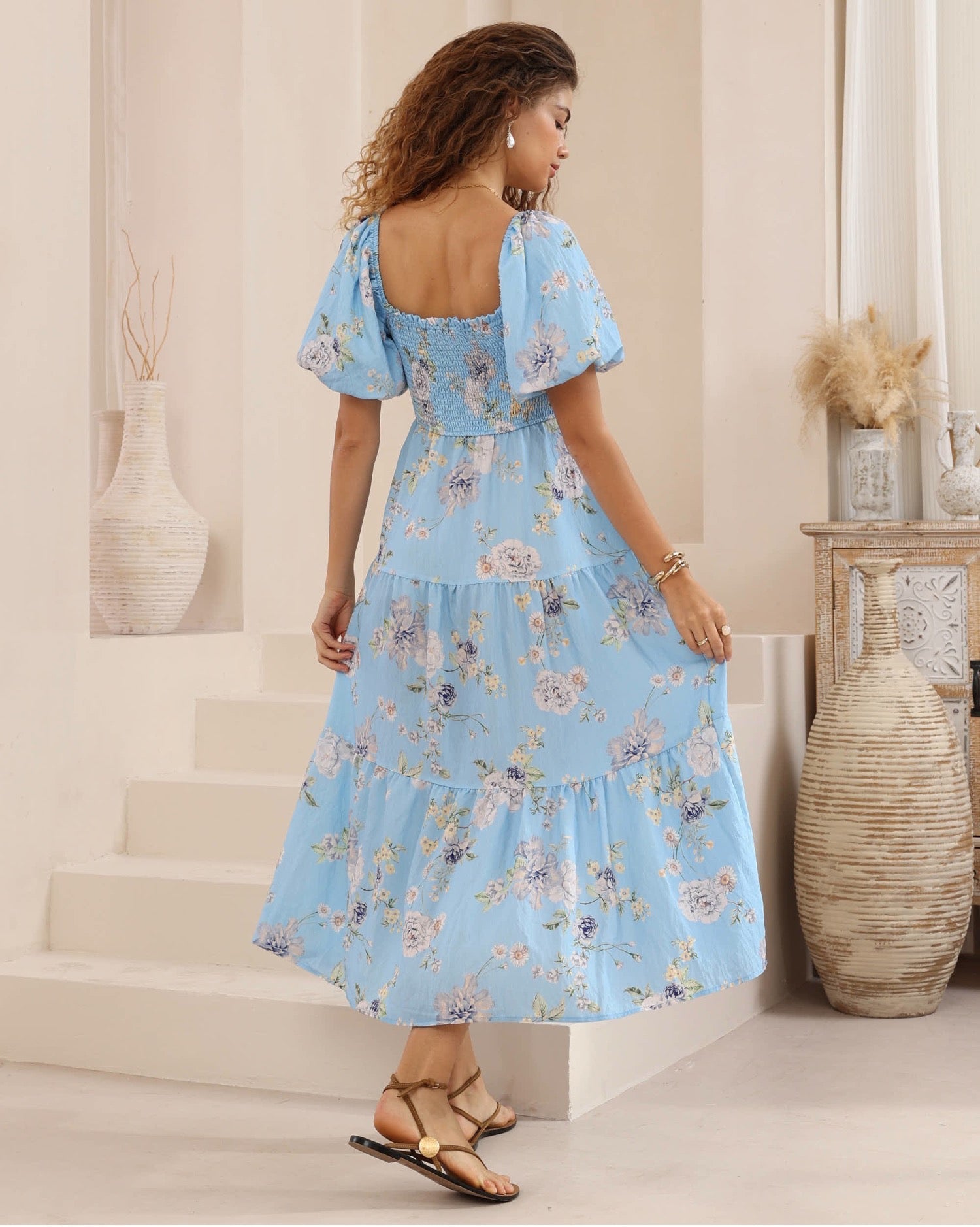 Lanna Peasant Maxi Dress