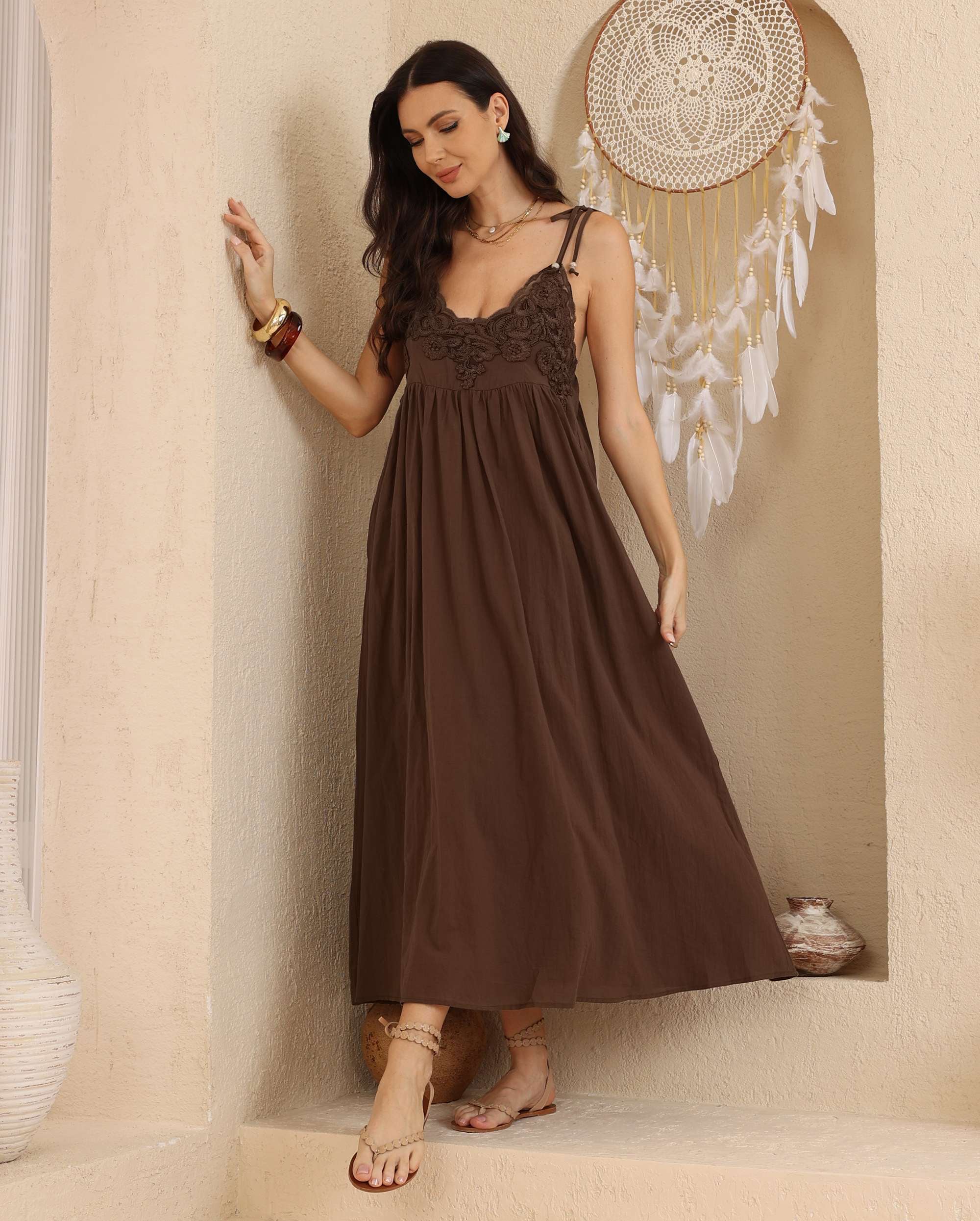 Celia Maxi Dress Chocolate