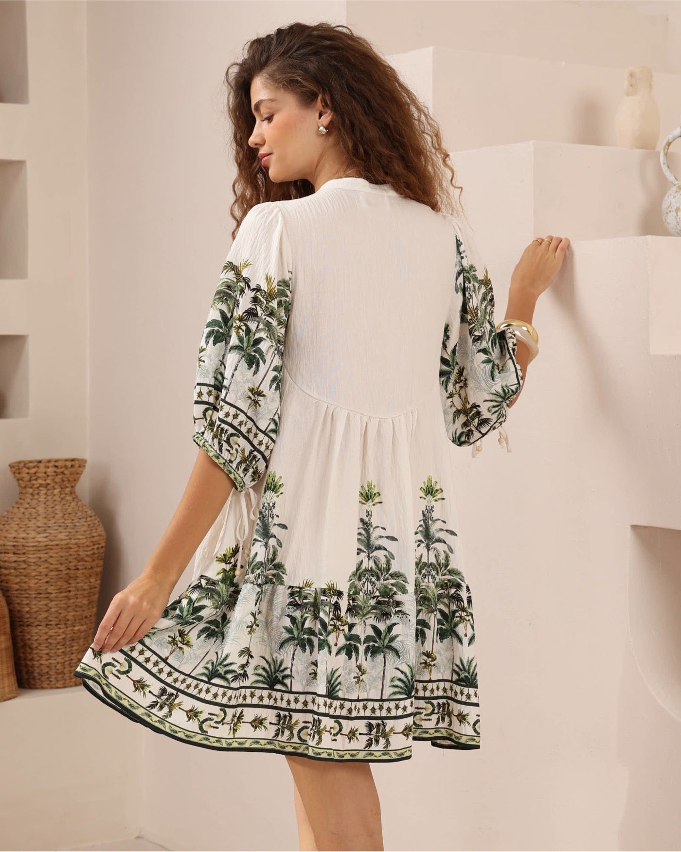 Haley Palms Babydoll Dress