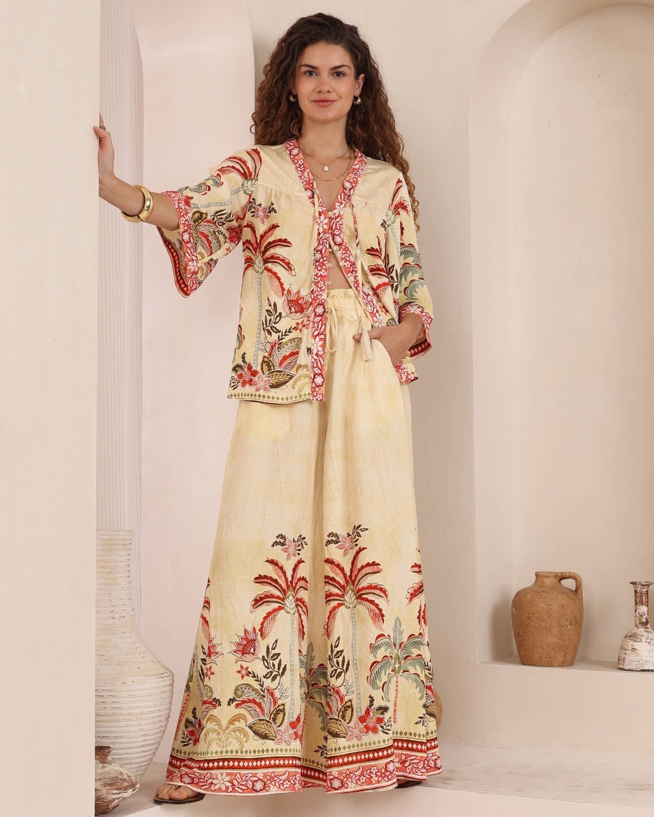 Melani Palm Print Shirt