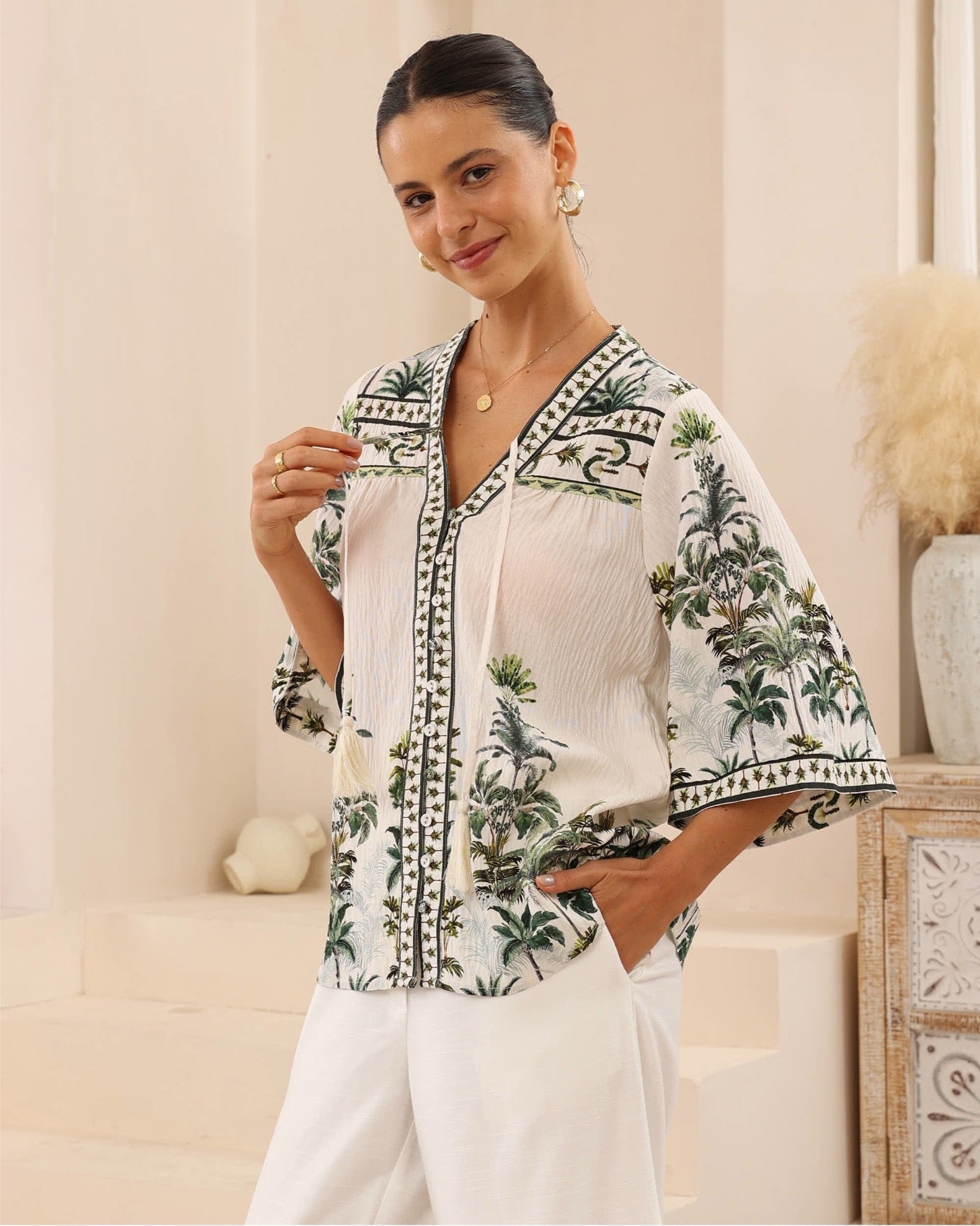 Haley Palms Blouse