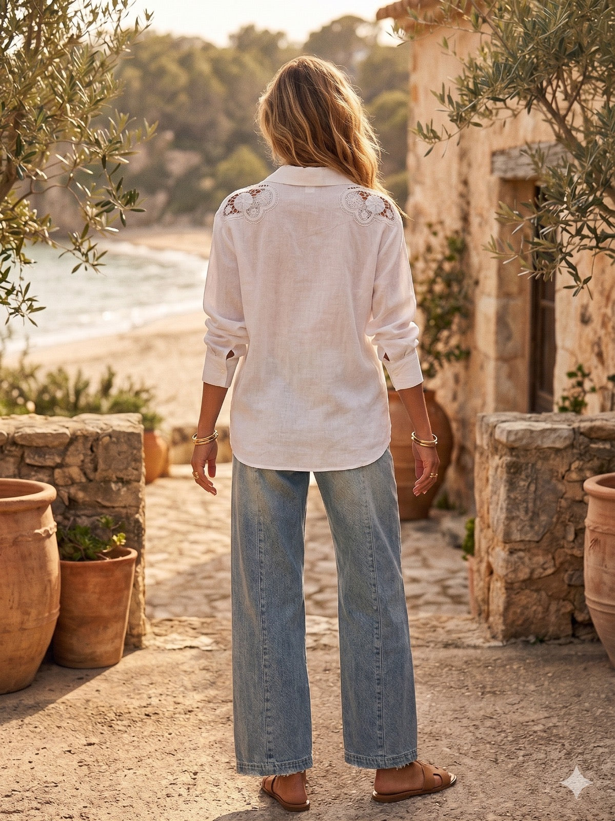 Solana Luxury Lace Detail Shirt