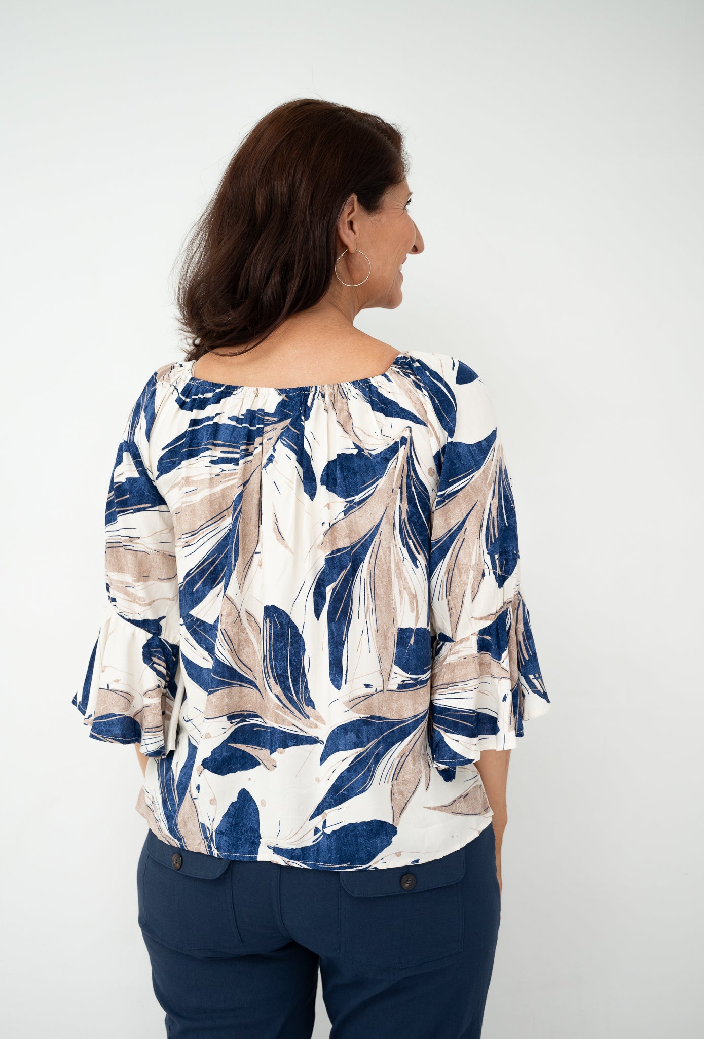Aspen Off Shoulder Top Blue