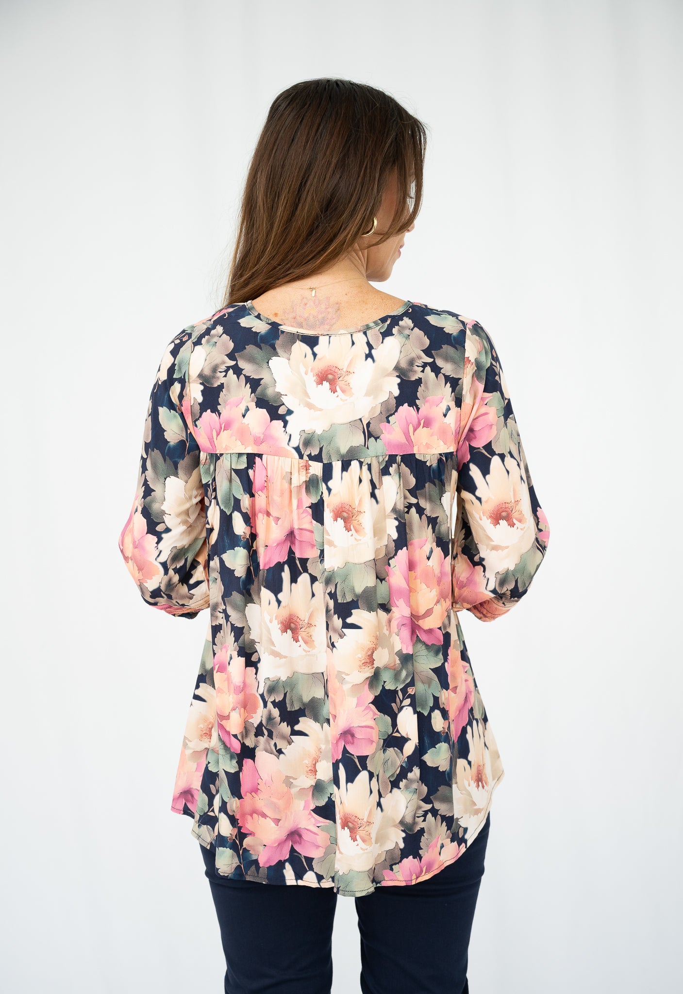 Nella Floral Pleated Top